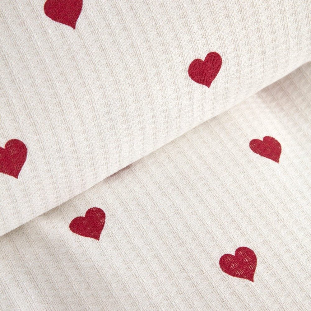 Karaca Bettwäsche Sarah Anderson Amour Doppelbett Piké Tagesdecke Set – Bild 5 von 5