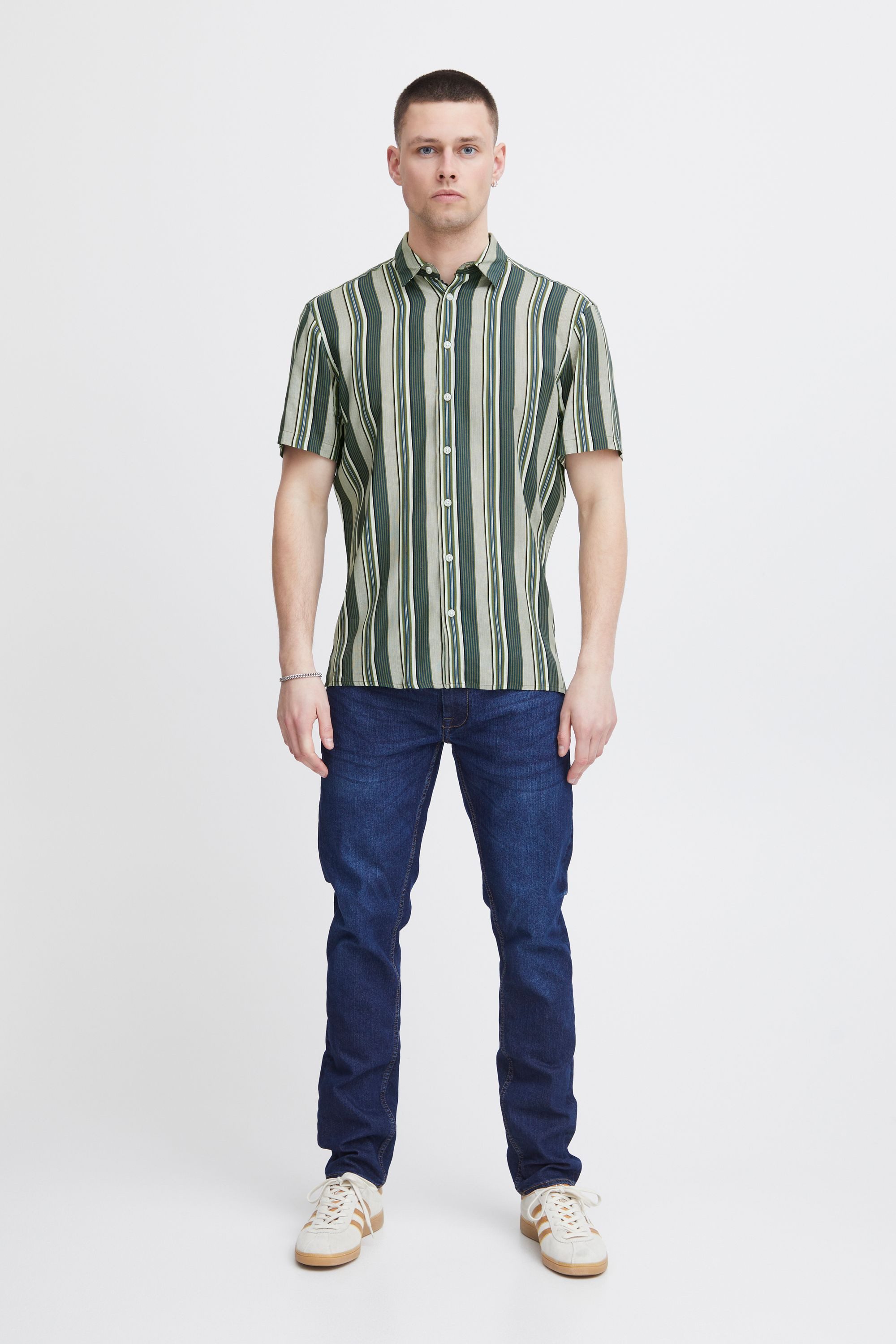 Blend Kurzarmhemd BHShirt Sommerliches Kurzarmhemd mit Streifen