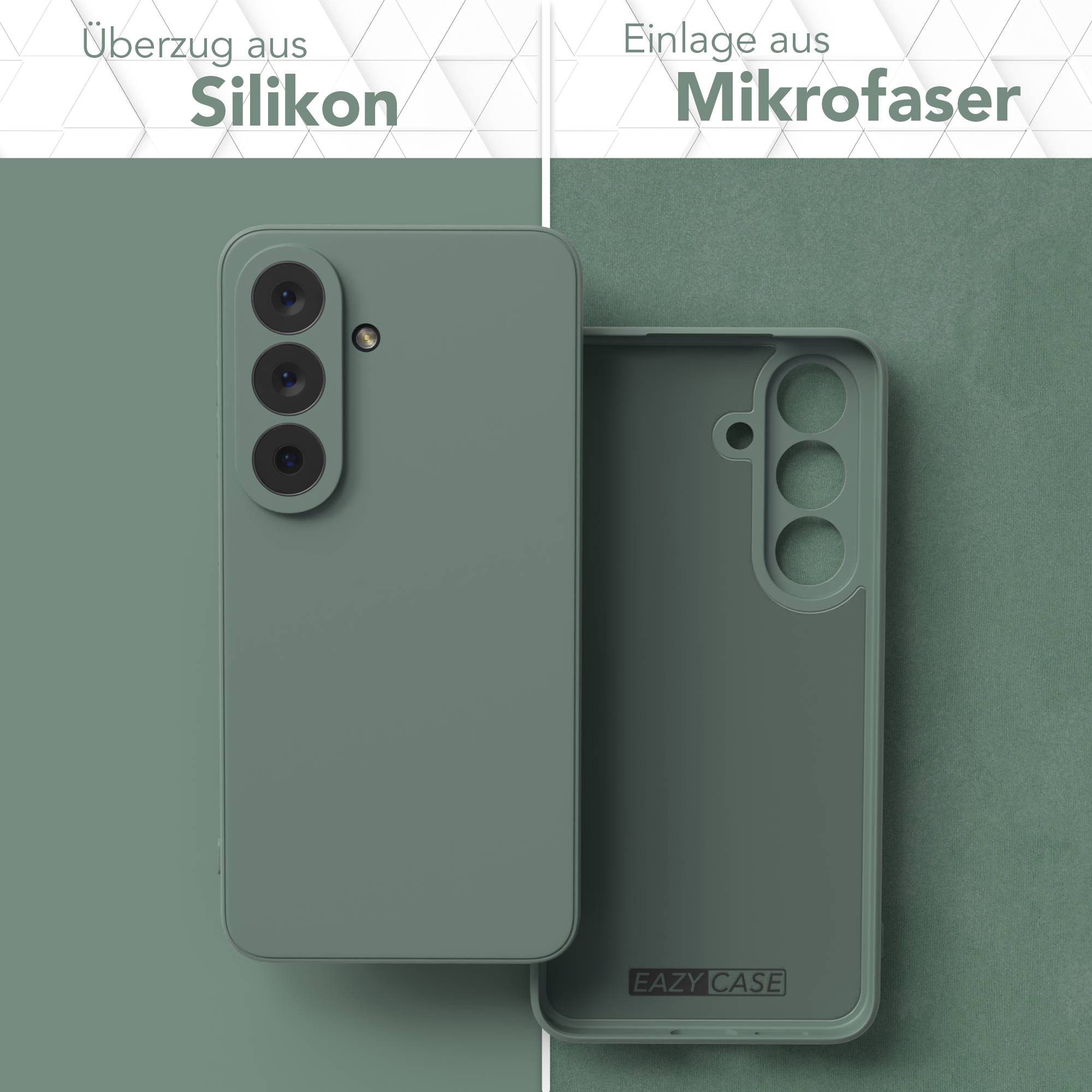EAZY CASE Handyhülle TPU Hülle für Samsung Galaxy S26 6,3 Zoll, Schutzhülle mit Kameraschutz stoßfest telefonhülle Matt Dunkelgrün – Bild 3 von 5