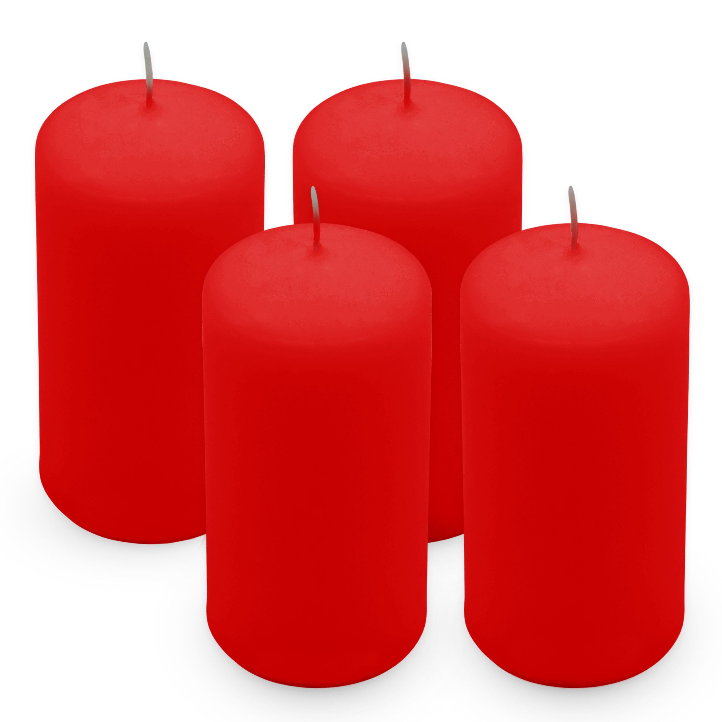 Spetebo Adventskerze Echtwachs Stumpenkerze 4er Set 10 x 5 cm (Anzahl, 1-tlg., Set), Brenndauer in Stunden jeweils ca. 25 Stunden