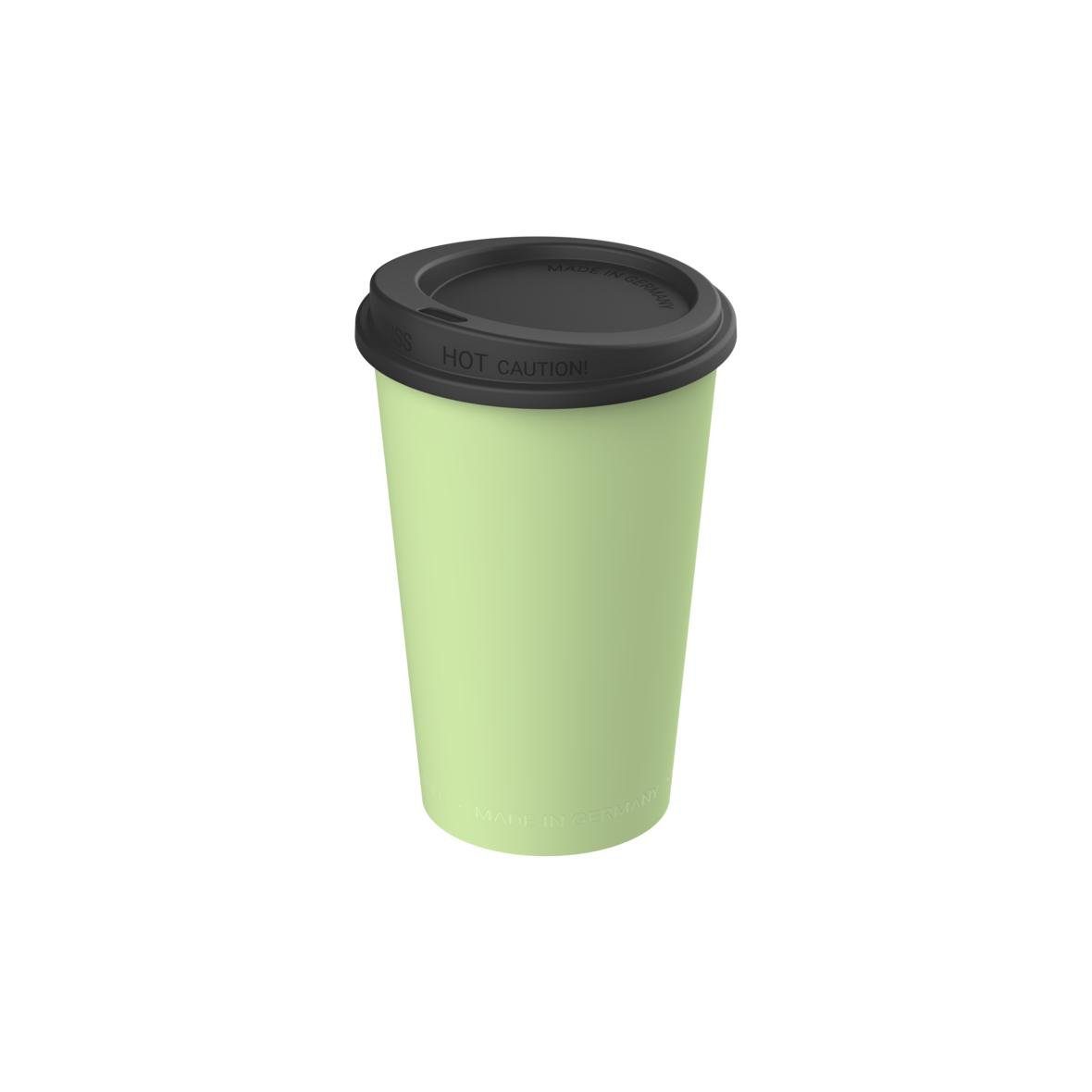 elasto Coffee-to-go-Becher 0,3 L Kaffeebecher mit Deckel robuster Mehrwegbecher, Made in Germany, BPA-frei, Teebecher, Coffee Mug, recycled Becher