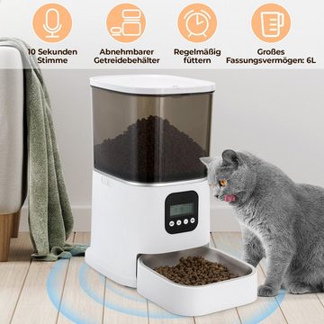 TLGREEN Katzen-Futterautomat Katzenfutter Automat, 6L utomatischer Futterspender Katze
