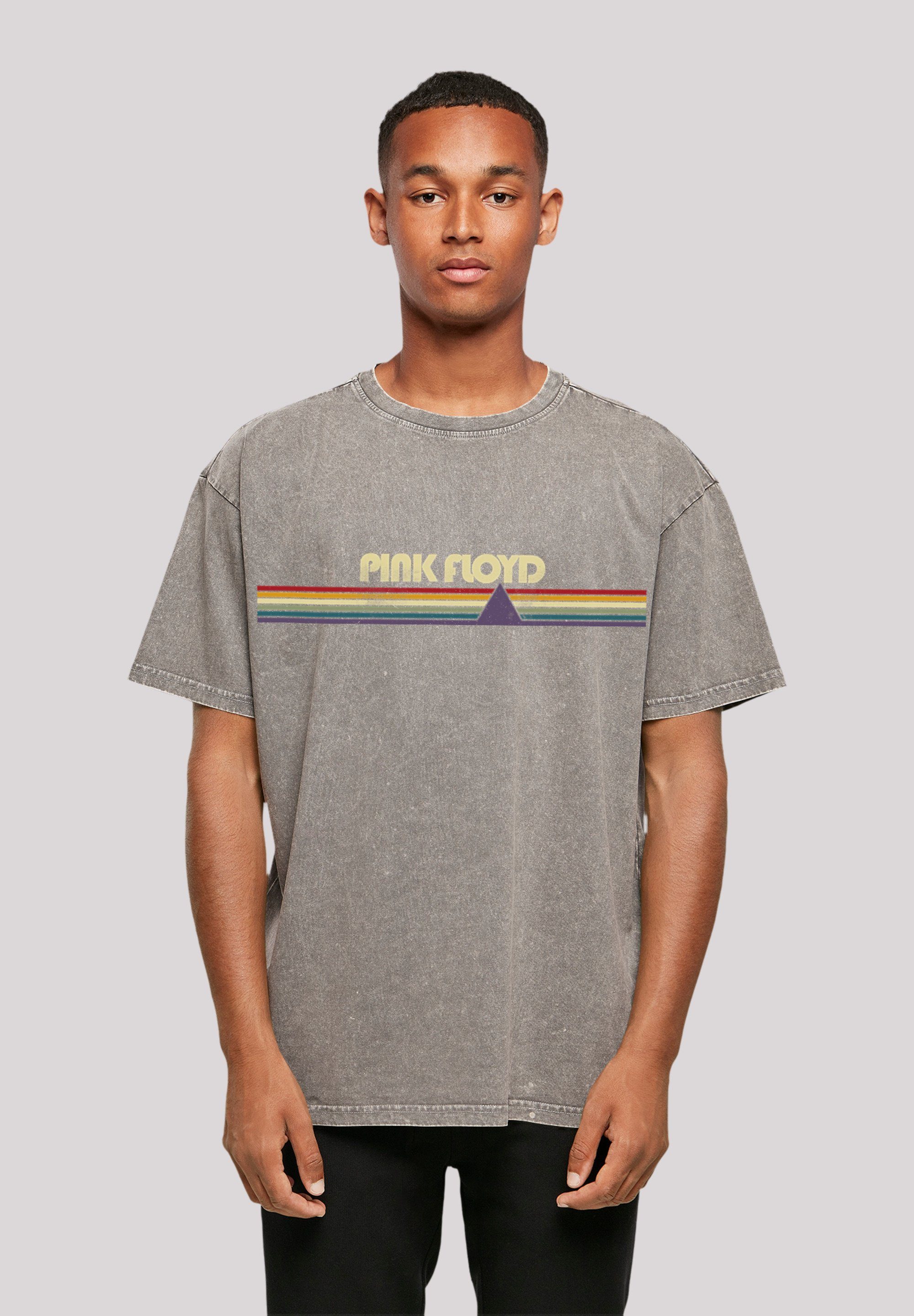 F4NT4STIC T-Shirt Pink Floyd Oversize T-Shirt Print Asphalt