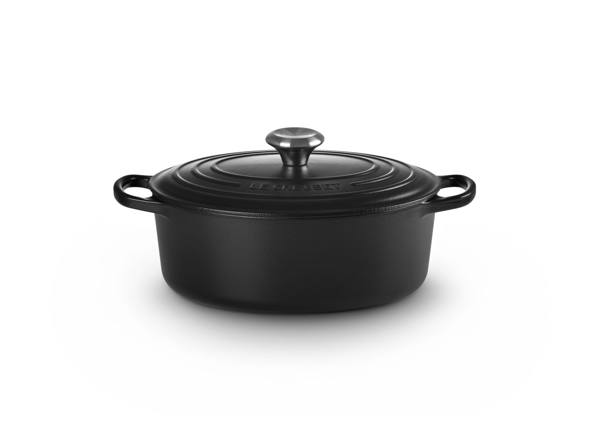 LE CREUSET Bräter Bräter mit Deckel 31 cm Signature Schwarz, Gusseisen
