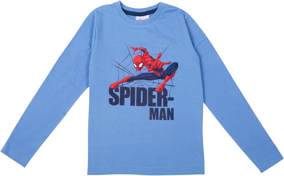 United Labels® Schlafanzug Marvel Spider-Man Jungen Kinder Pyjama Set Oberteil Hose Blau/Schwarz – Bild 2 von 4
