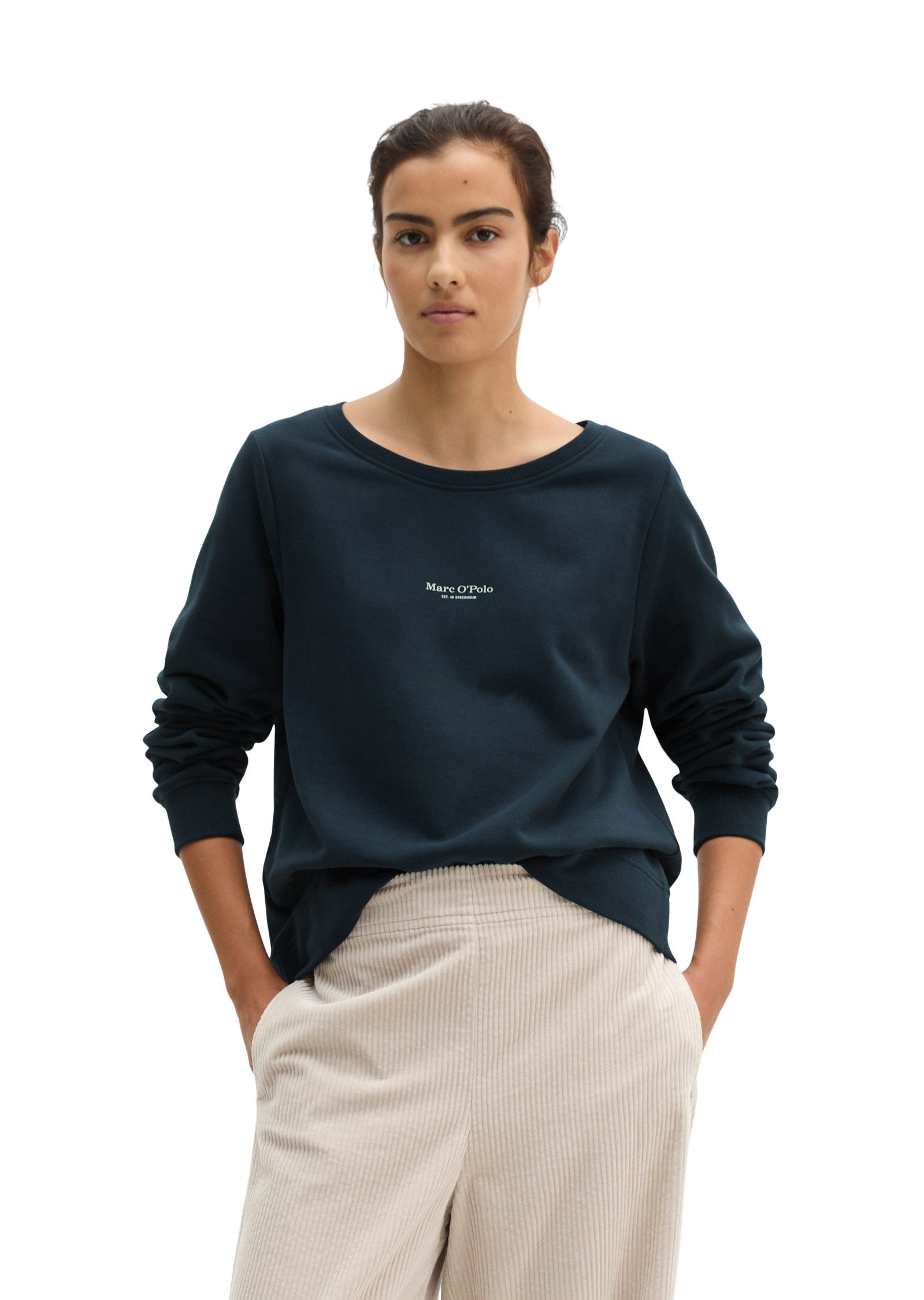 Marc O'Polo Sweatshirt mit gepeachter Oberfläche