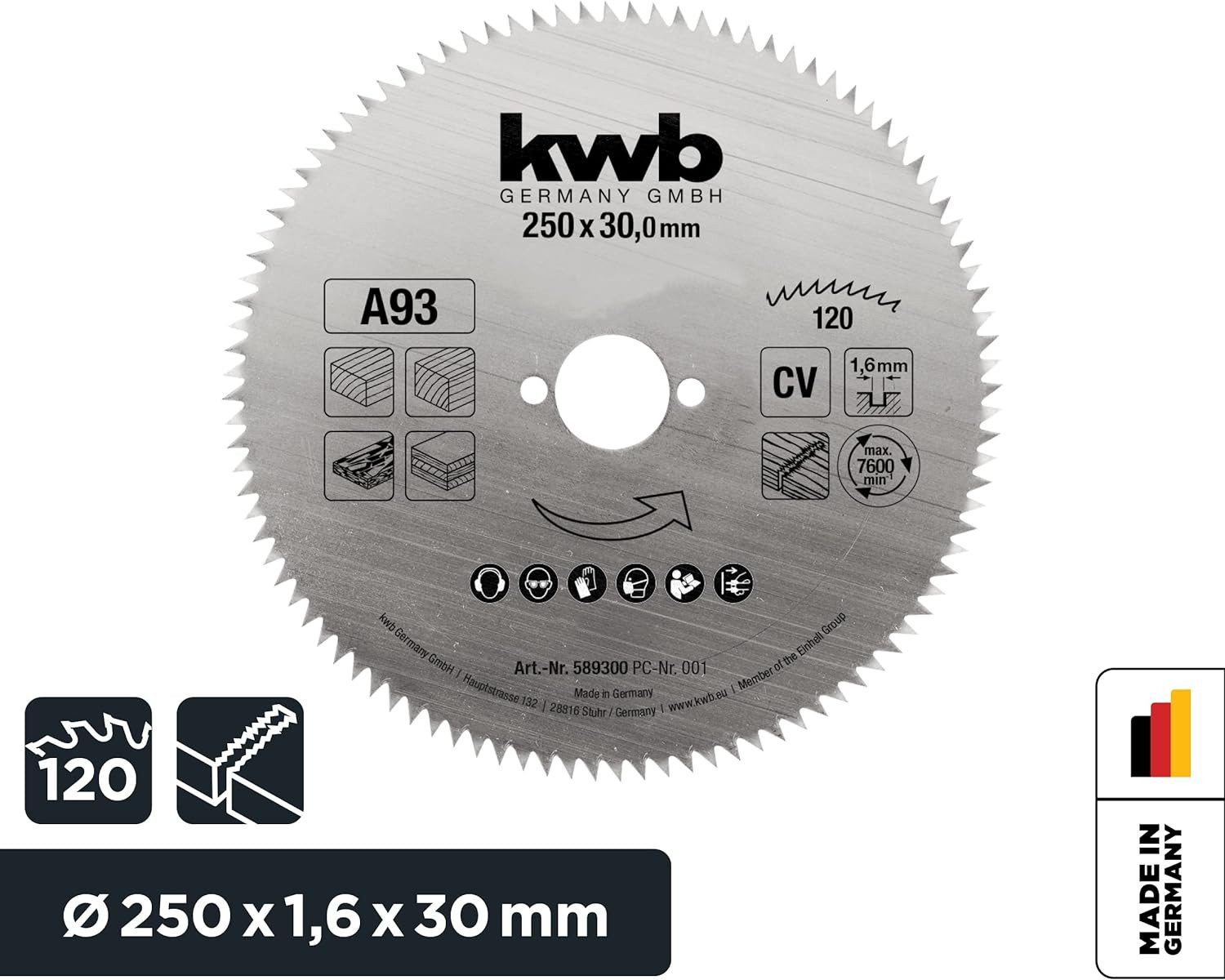kwb Kreissägeblatt, Kreissägeblatt 250 x 30 günstig online kaufen