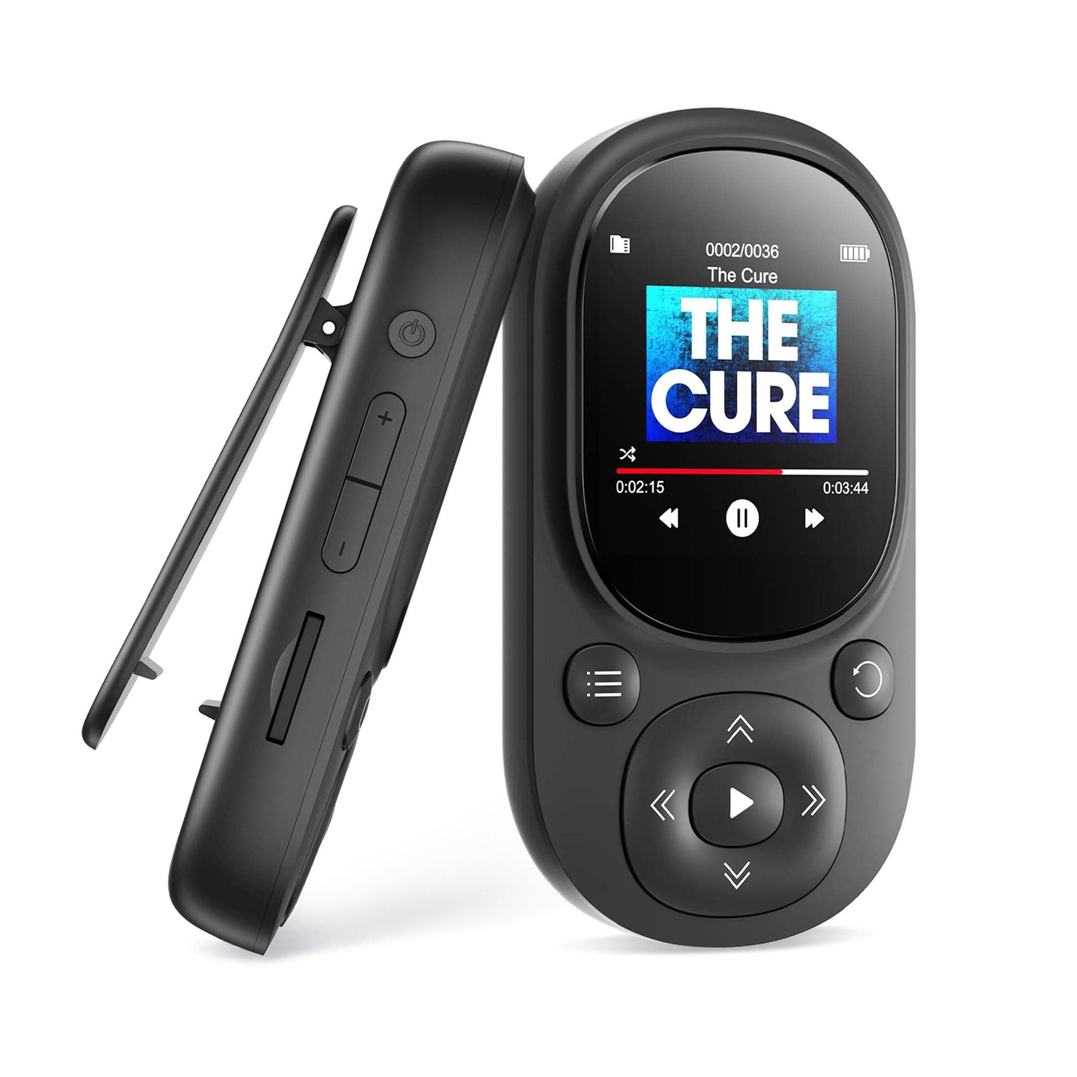 KINSI MP3 Player Bluetooth 5.3 64GB, Sport Musikplayer mit TFT Display MP4-Player (64 GB, Bluetooth, Unterstützt bis 128GB TF Karte, mit unabhängiger Lautstärketaste)
