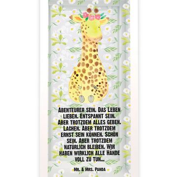 Mr. & Mrs. Panda Gartenleuchte Giraffe Blumenkranz - Transparent - Geschenk, Laterne, XL Laternen, g