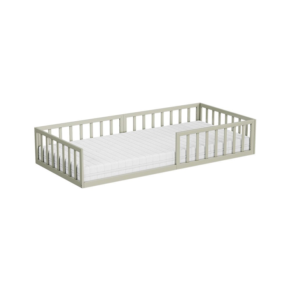 VitaliSpa® Kinderbett Minno, Greige, 90x200 mit Matratze (2-tlg)