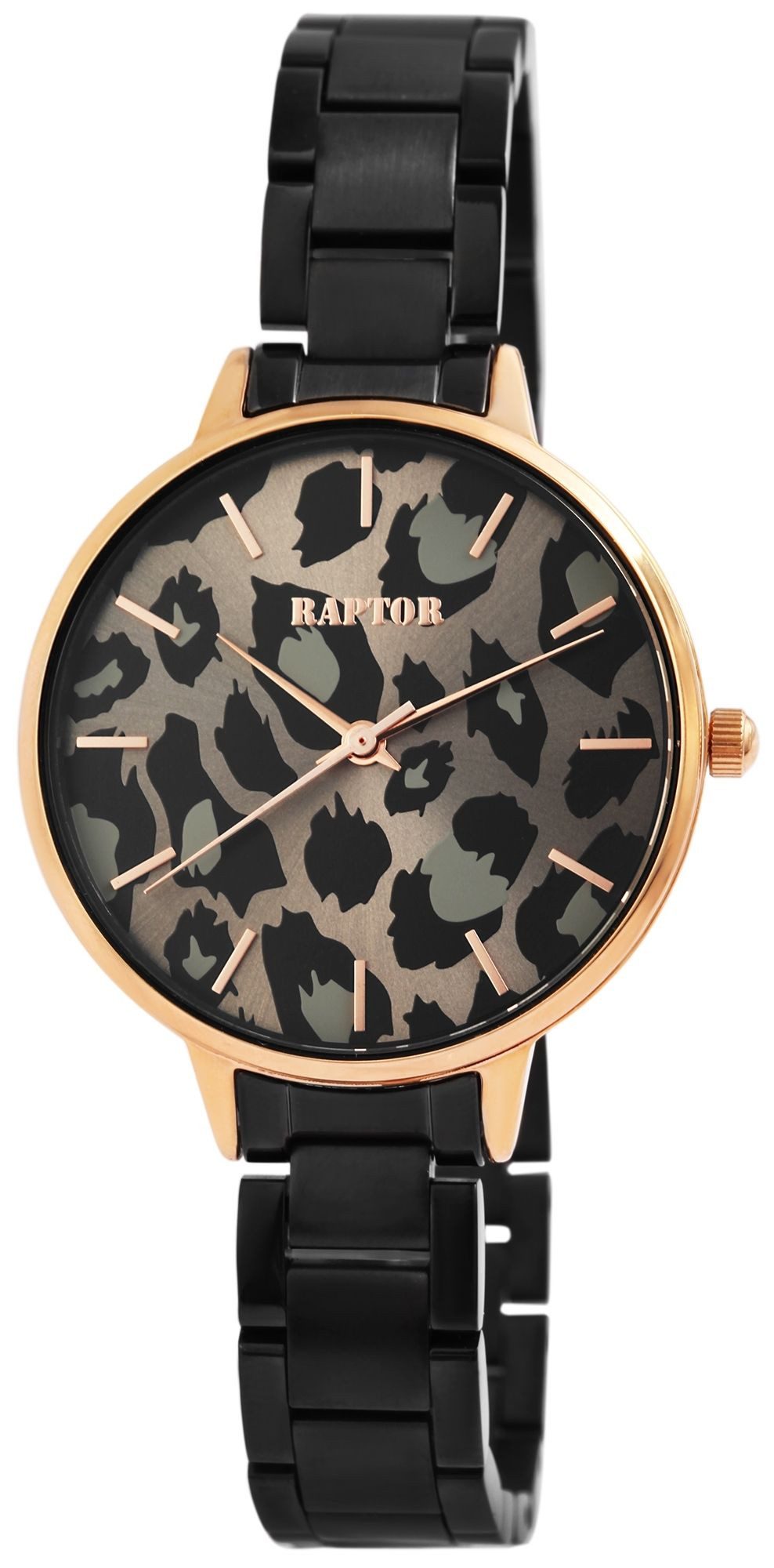 Quarzuhr Wild mit Edelstahlarmband, 3 ATM, Leoprint