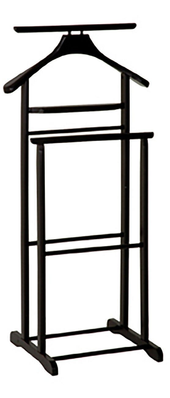 HAKU Herrendiener Herrendiener schwarz - Kleiderständer, Massivholz - B 47xH 102xT 36 cm, (1 Stück), Herrendiener aus Massivholz, Stiller Diener, Stummer Diener