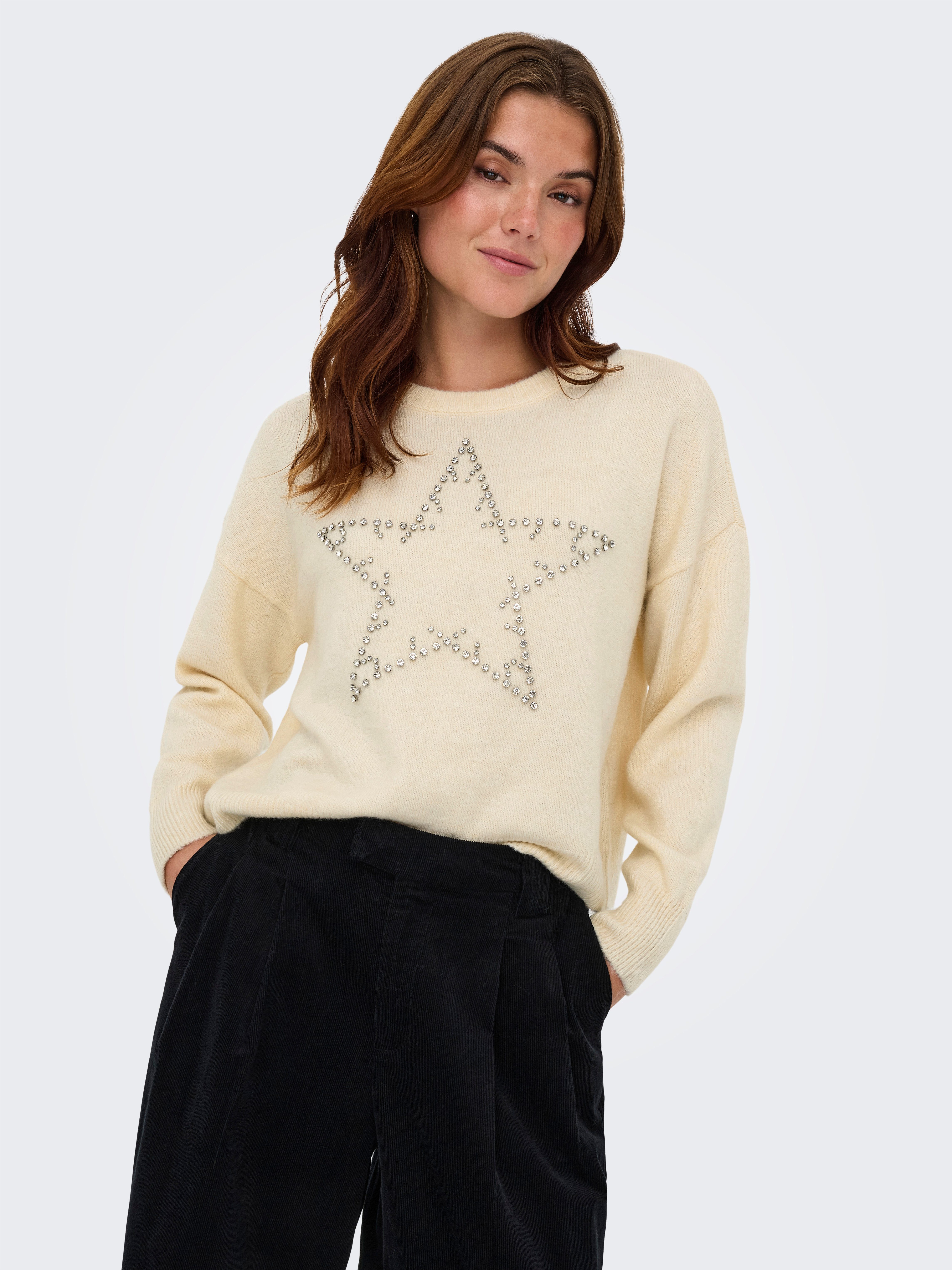 ONLY Strickpullover ONLRENATA LS O-NECK BLING günstig online kaufen