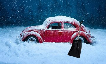 HMH Schneeschieber Kompakte Schneeschaufel für das Auto Schneeschieber Stecksystem, 24,00 cm Arbeitsbreite, mit 94,00 cm langem Stiel, (1-tlg), Kompakt, zerlegbar