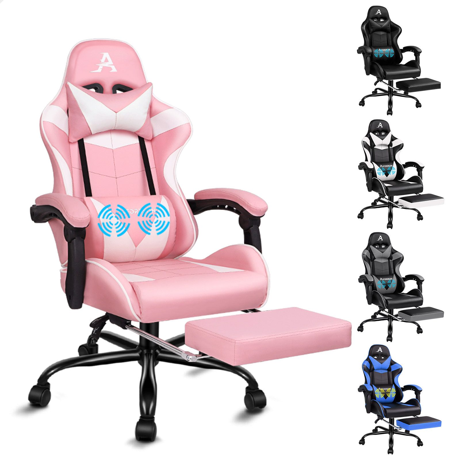 ALFORDSON Gaming-Stuhl Ergonomischer Racing Gaming-Bürostuhl, neigbar und h günstig online kaufen