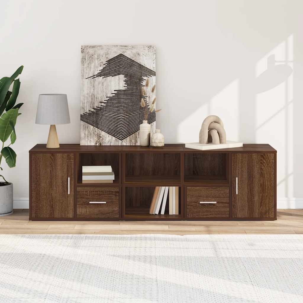 vidaXL Schuhschrank Eckregal Braun Eichen-Optik 160x40x45 günstig online kaufen