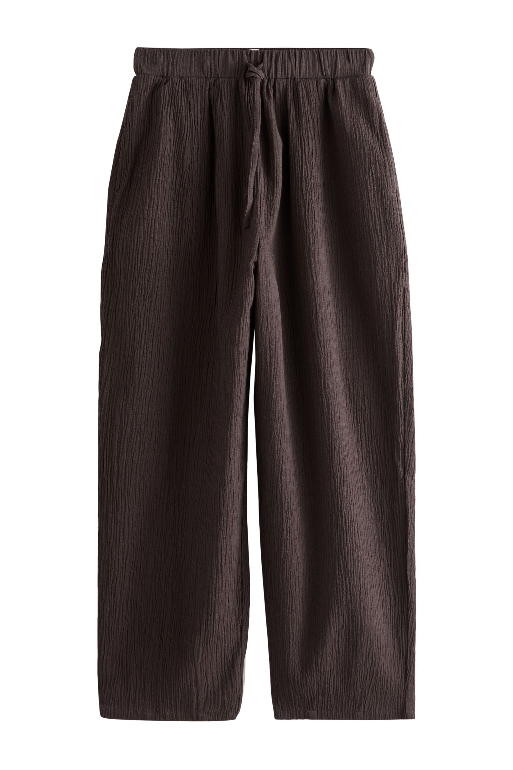 Leinenhose Strukturierte Hose mit Barrel-Bein und Leinen