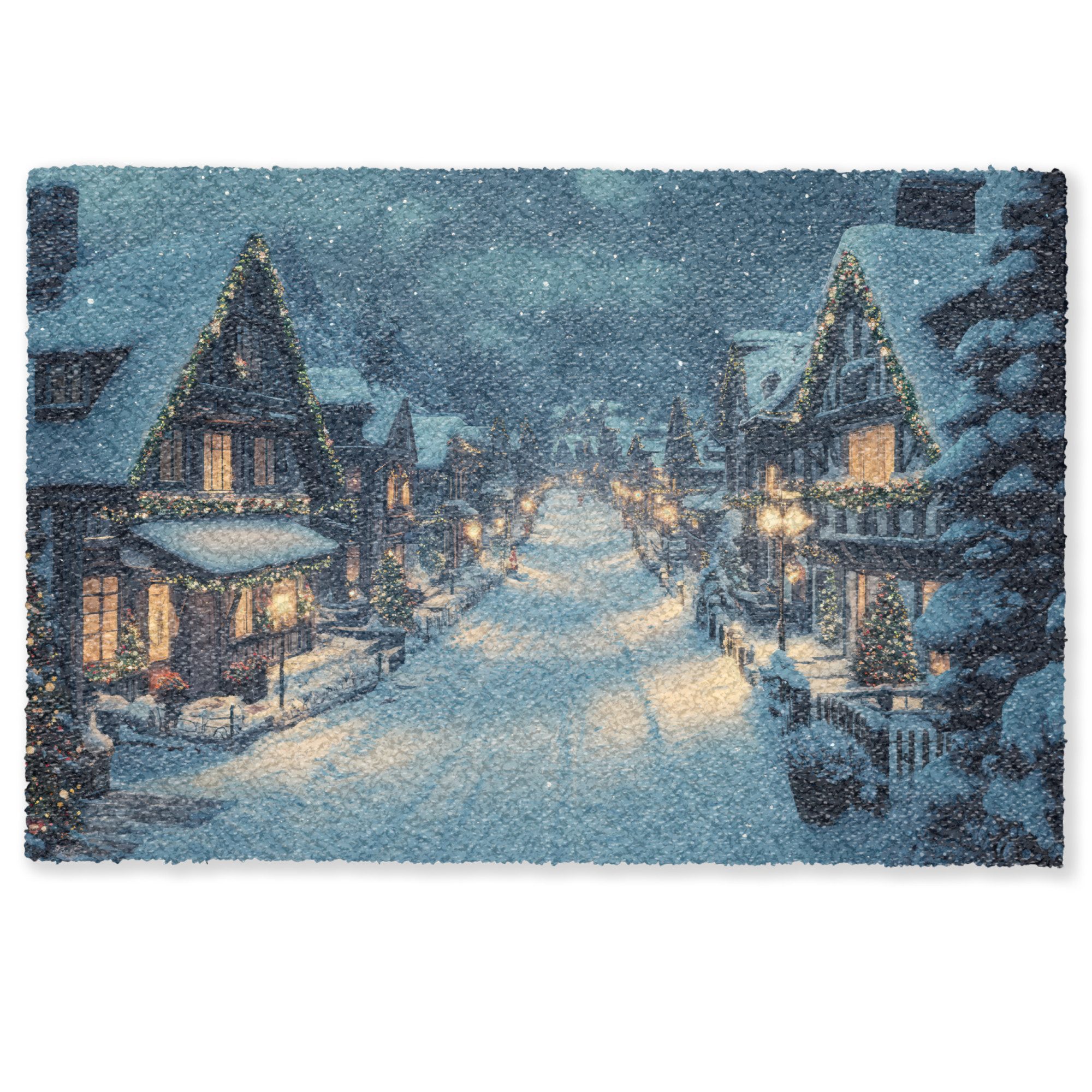 MuchoWow Fußmatte Weihnachtsdorf - Weihnachten - günstig online kaufen