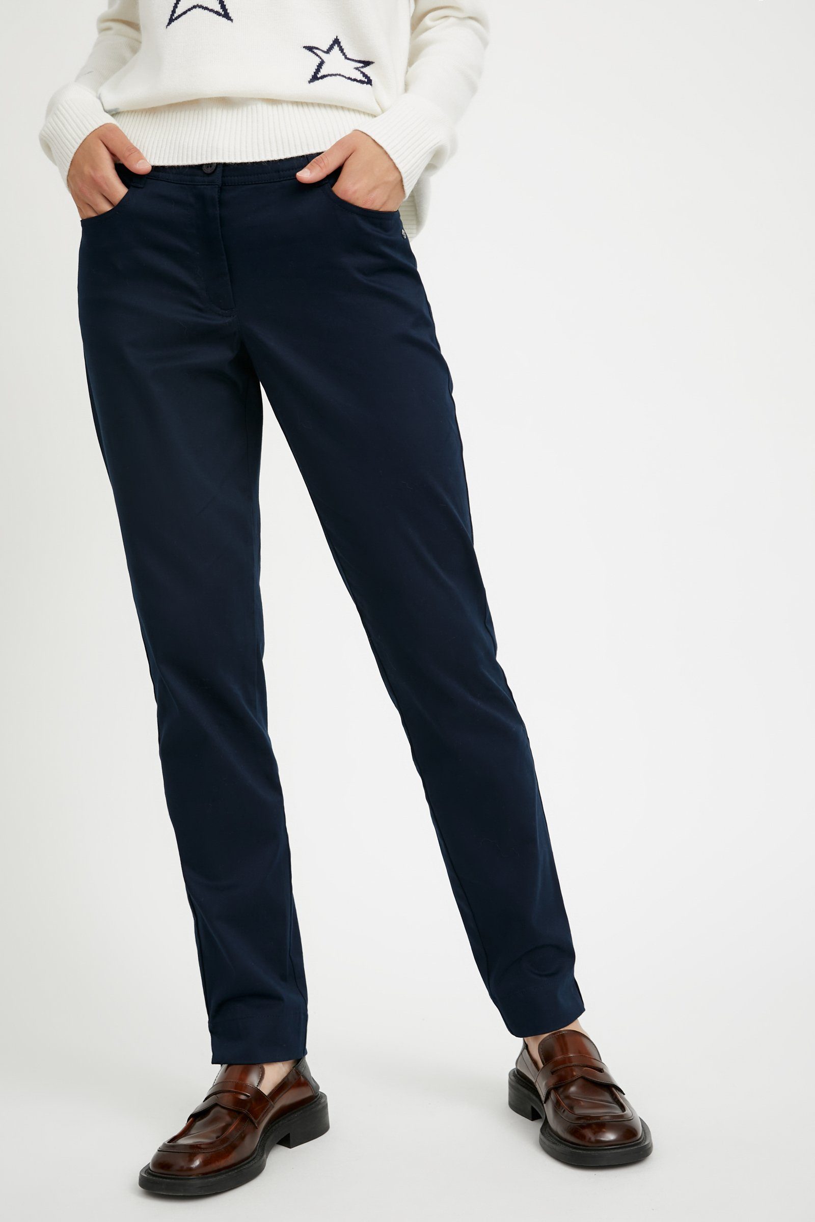 Finn Flare Stoffhose mit geradem Bein