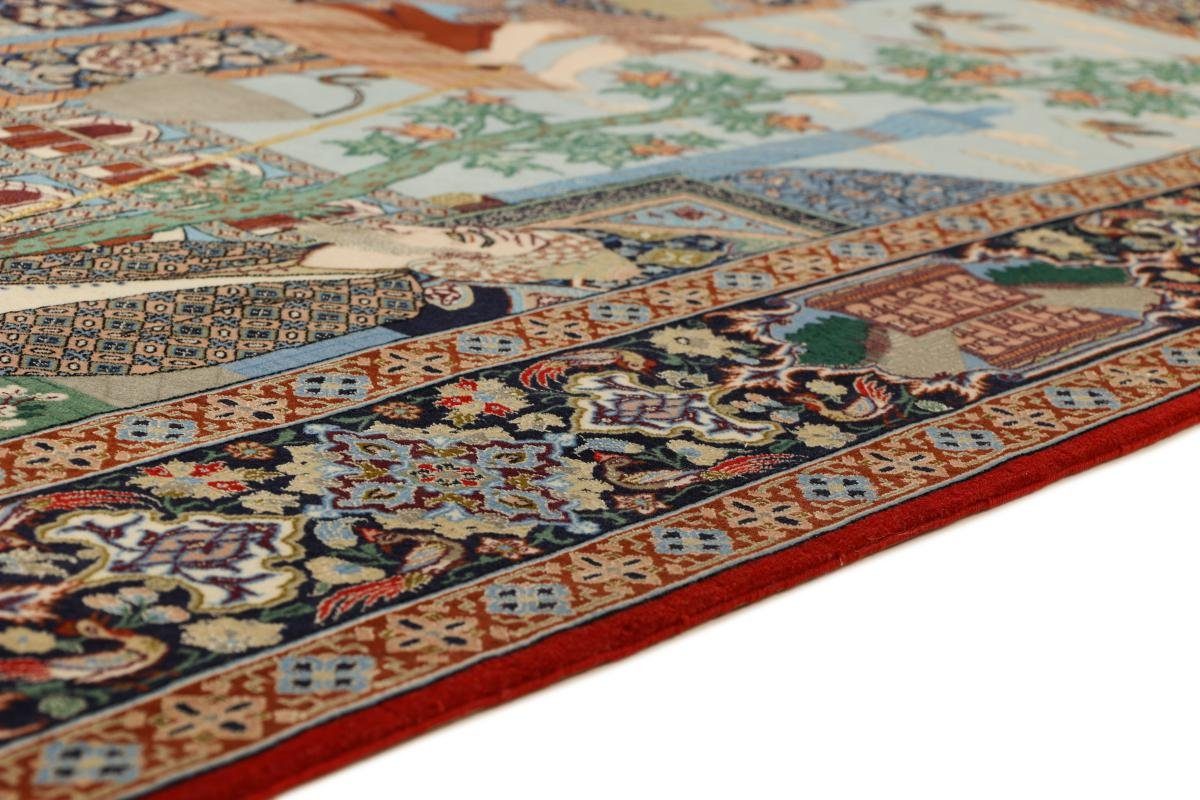 Nain Handgeknüpfter Trading, Orientteppich Orientteppich, Isfahan 156x240 6 mm rechteckig, Seidenkette Höhe: