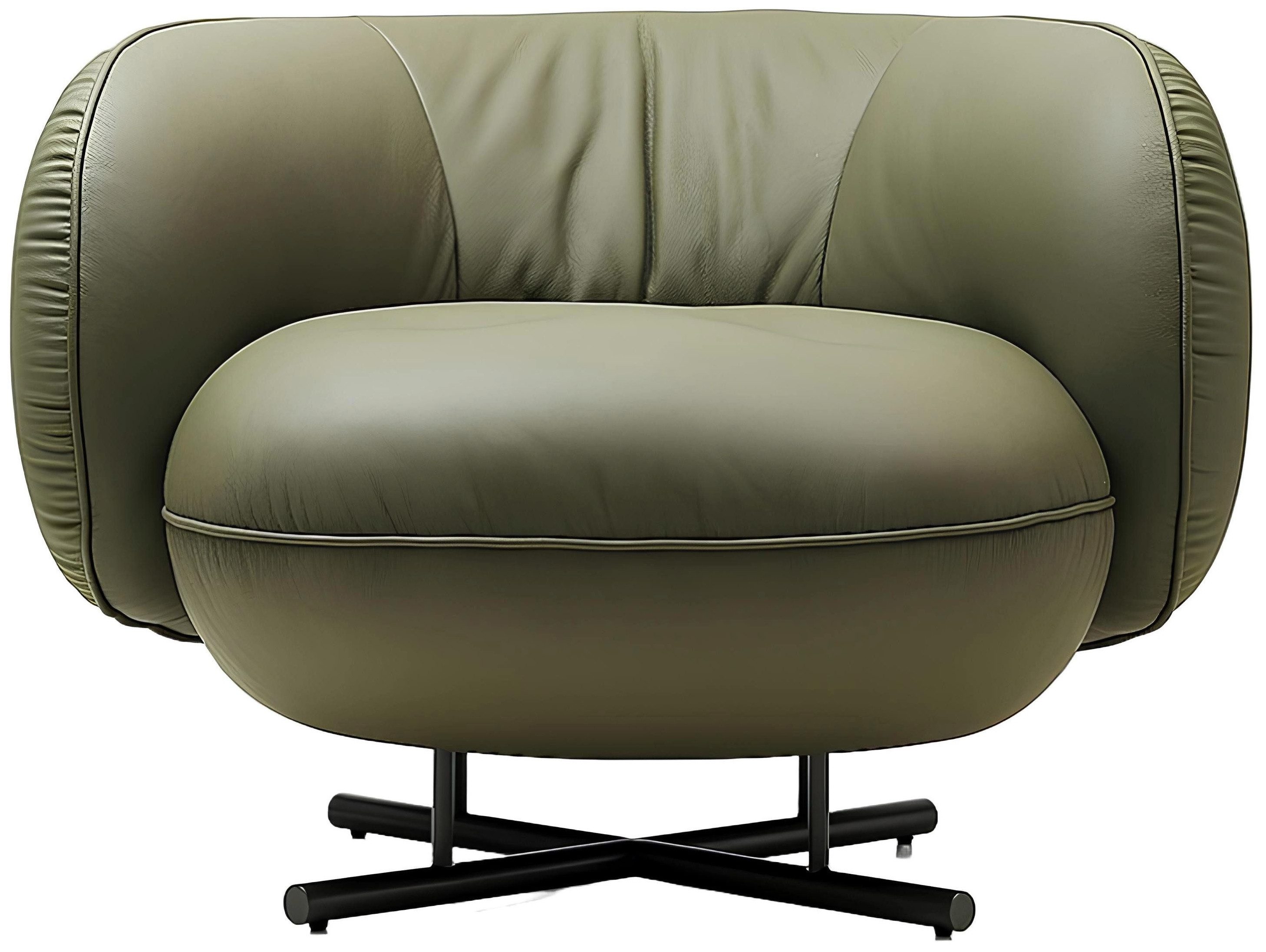Loungesessel Einzelsofa Kunstleder Lounge Luxus Polster Einzelsitzer Design