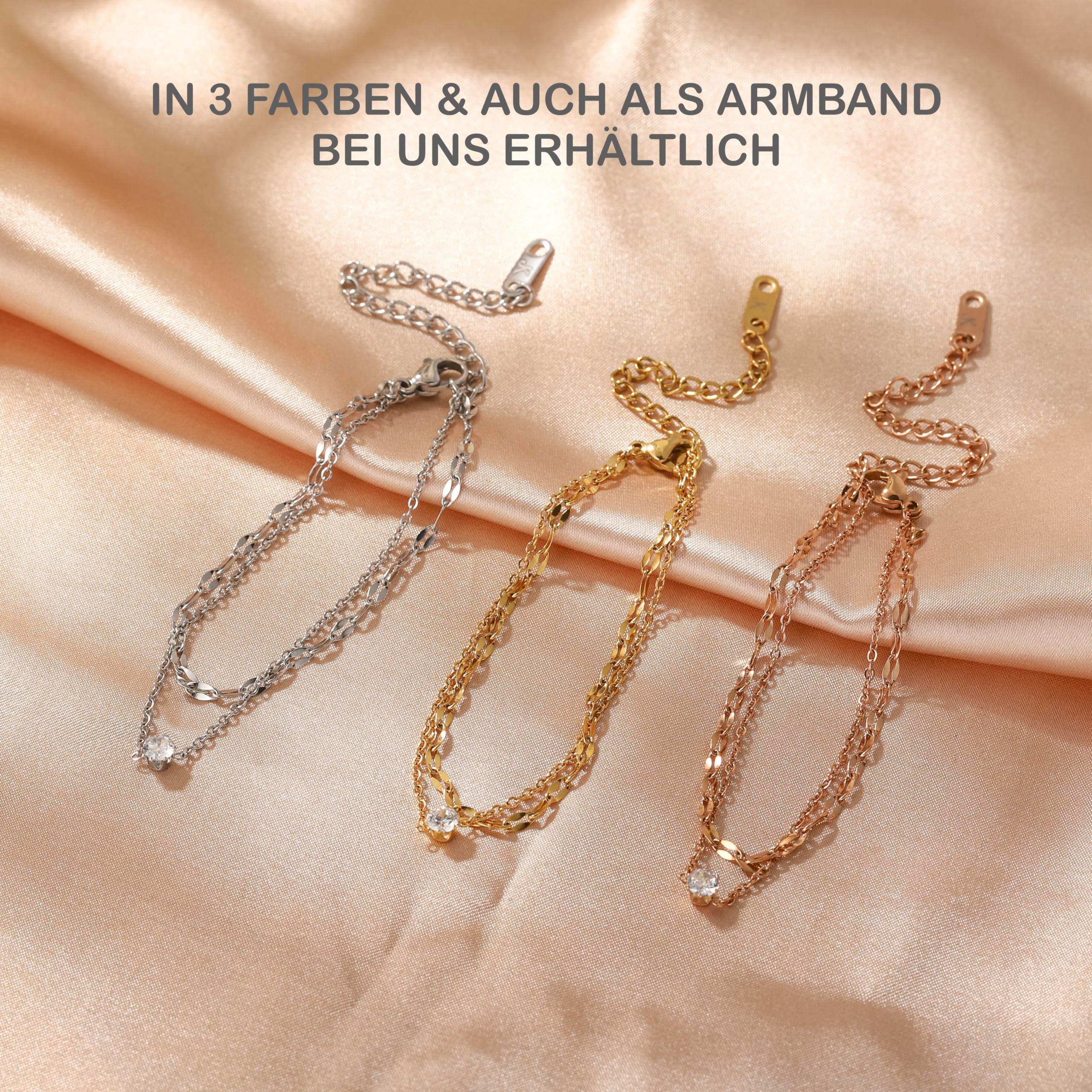 Kim Johanson Fußkette Giulia (1-tlg), aus Edelstahl, hypoallergen, verstellbar