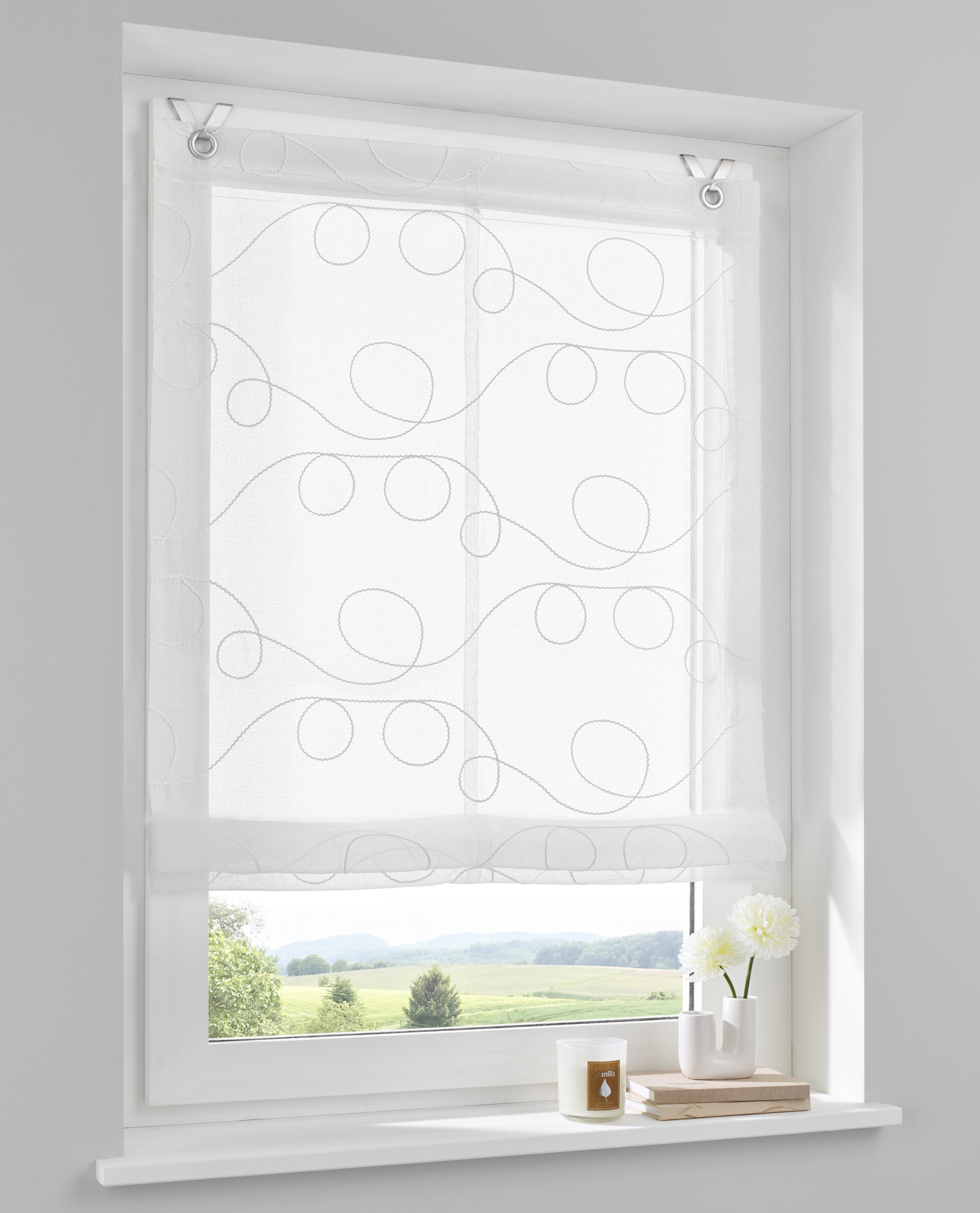 Kutti Raffrollo Jasmin, mit Hakenaufhängung, ohne Bohren, einfarbig, bestic günstig online kaufen