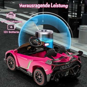 KOMFOTTEU Elektro-Kinderauto Lamborghini, Belastbarkeit 30 kg, mit 2,4G-Fernbedienung