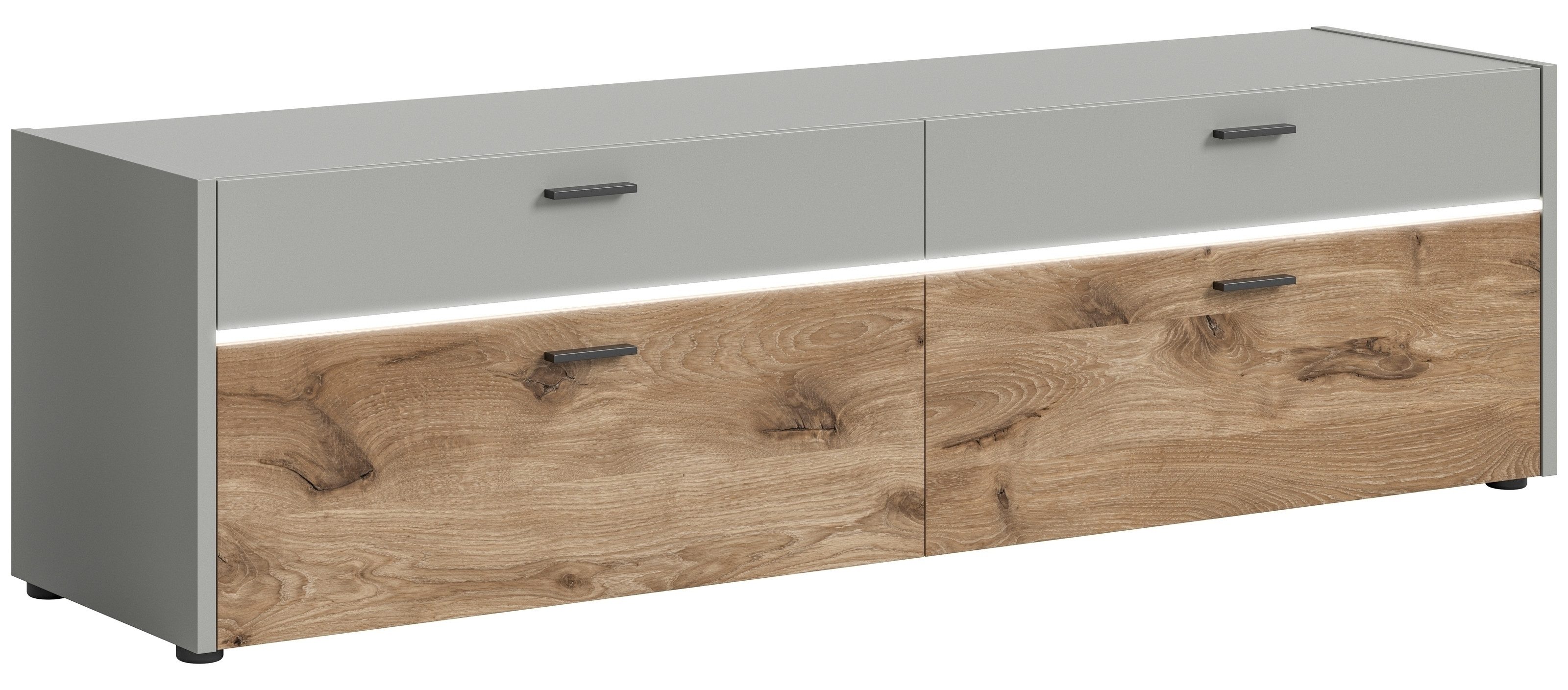 xonox.home Lowboard in Hellgrau - 185x51x43cm (BxHxT)