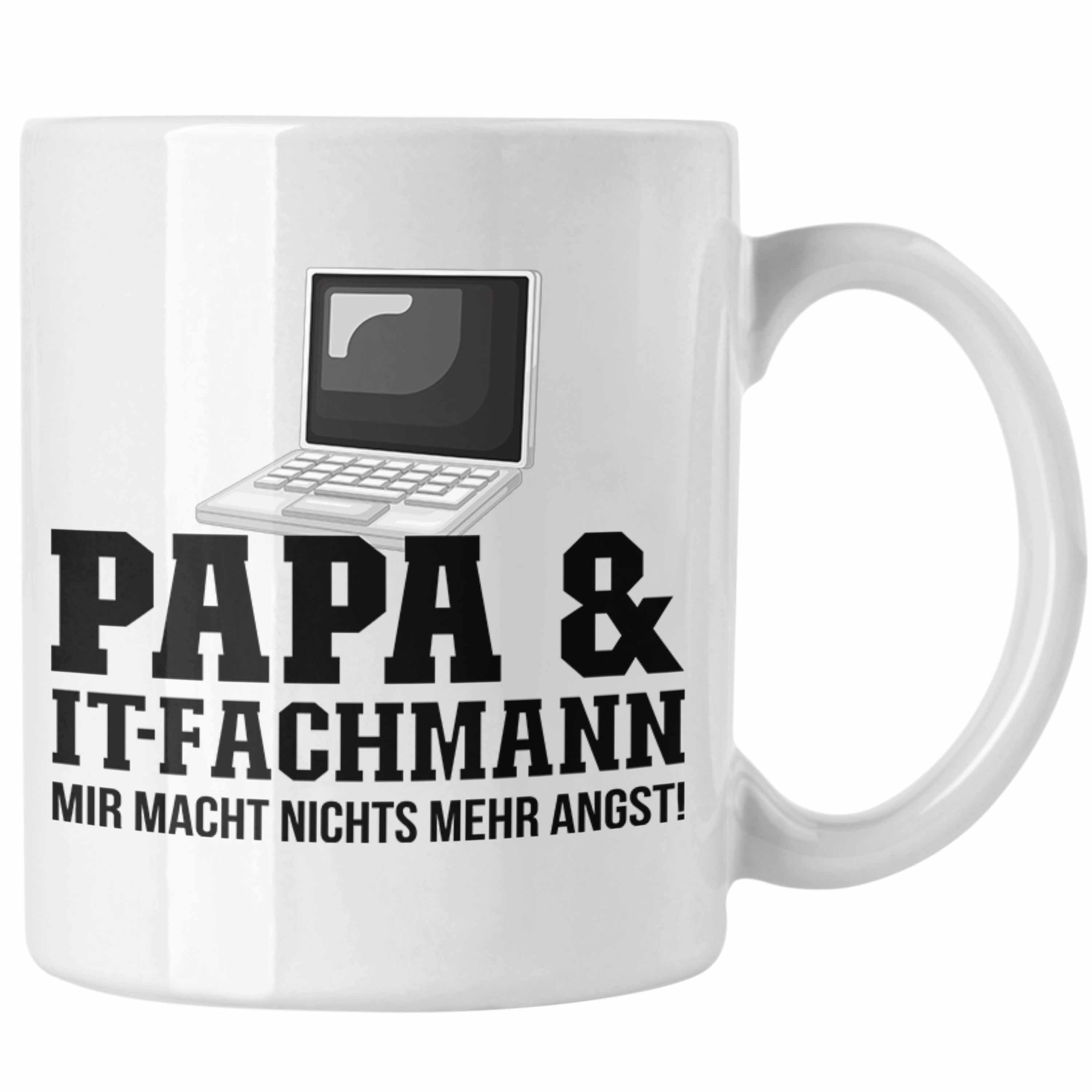 Tasse Vater Tech Tasse IT Weiss und - Geschenkidee Papa Trendation für IT-Fachmann Trendation