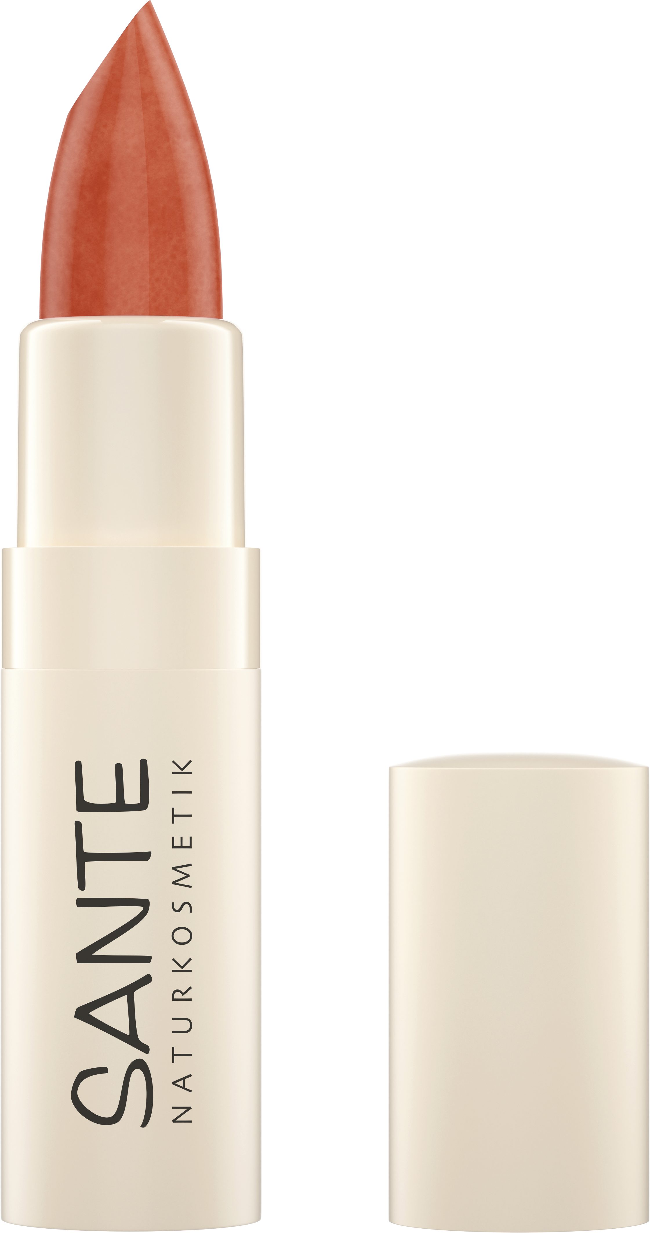 SANTE Lippenstift Moisture Lipstick, Lippenstift, mit Rizinusöl, Sheabutter, Jojobaöl und Vitamin E
