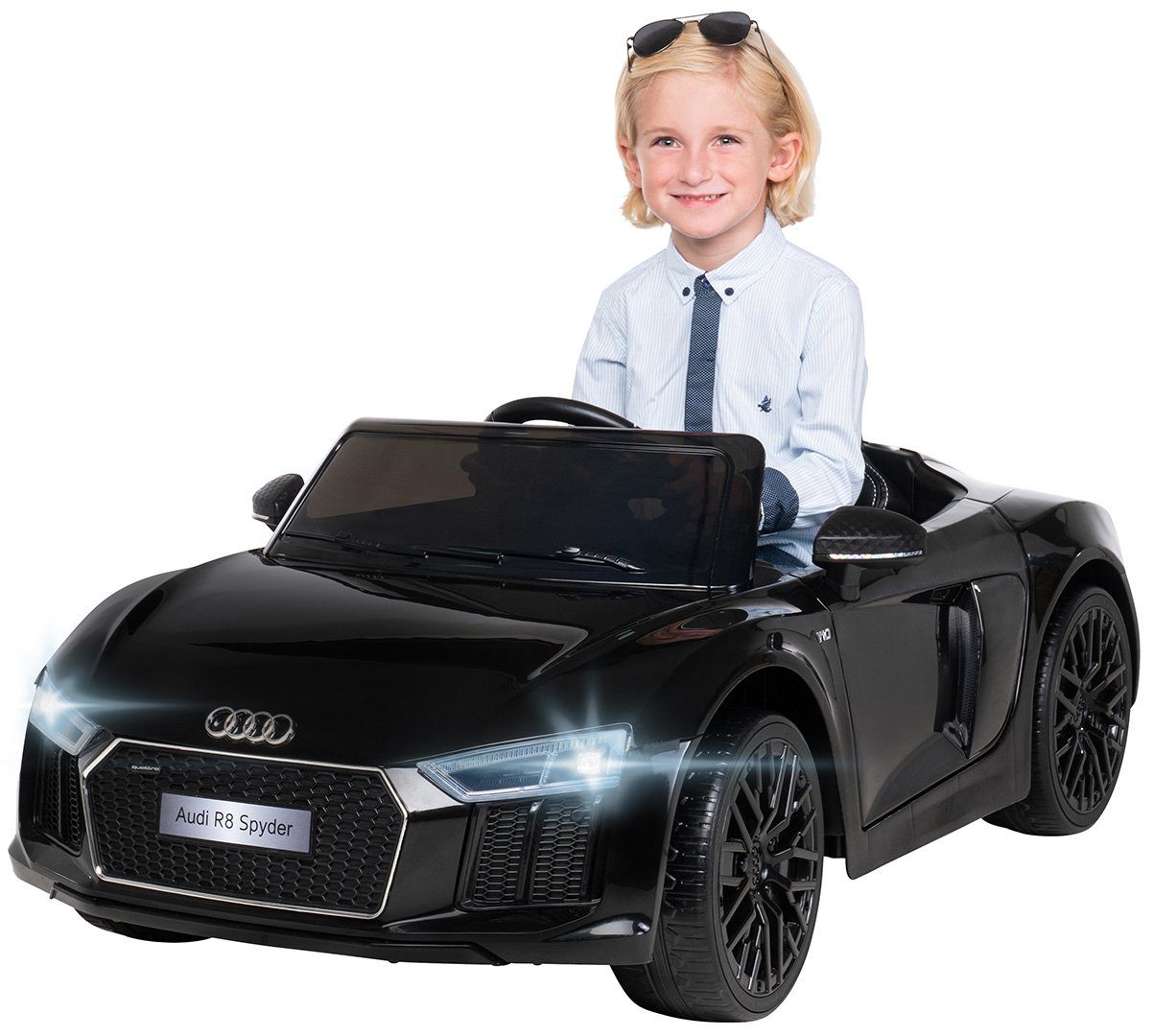 Actionbikes Motors Elektro-Kinderauto Elektroauto Spielzeugauto Audi R8, 30 kg - m. Fernbedienung - 2x 12 V Motoren - Bremsautomatik