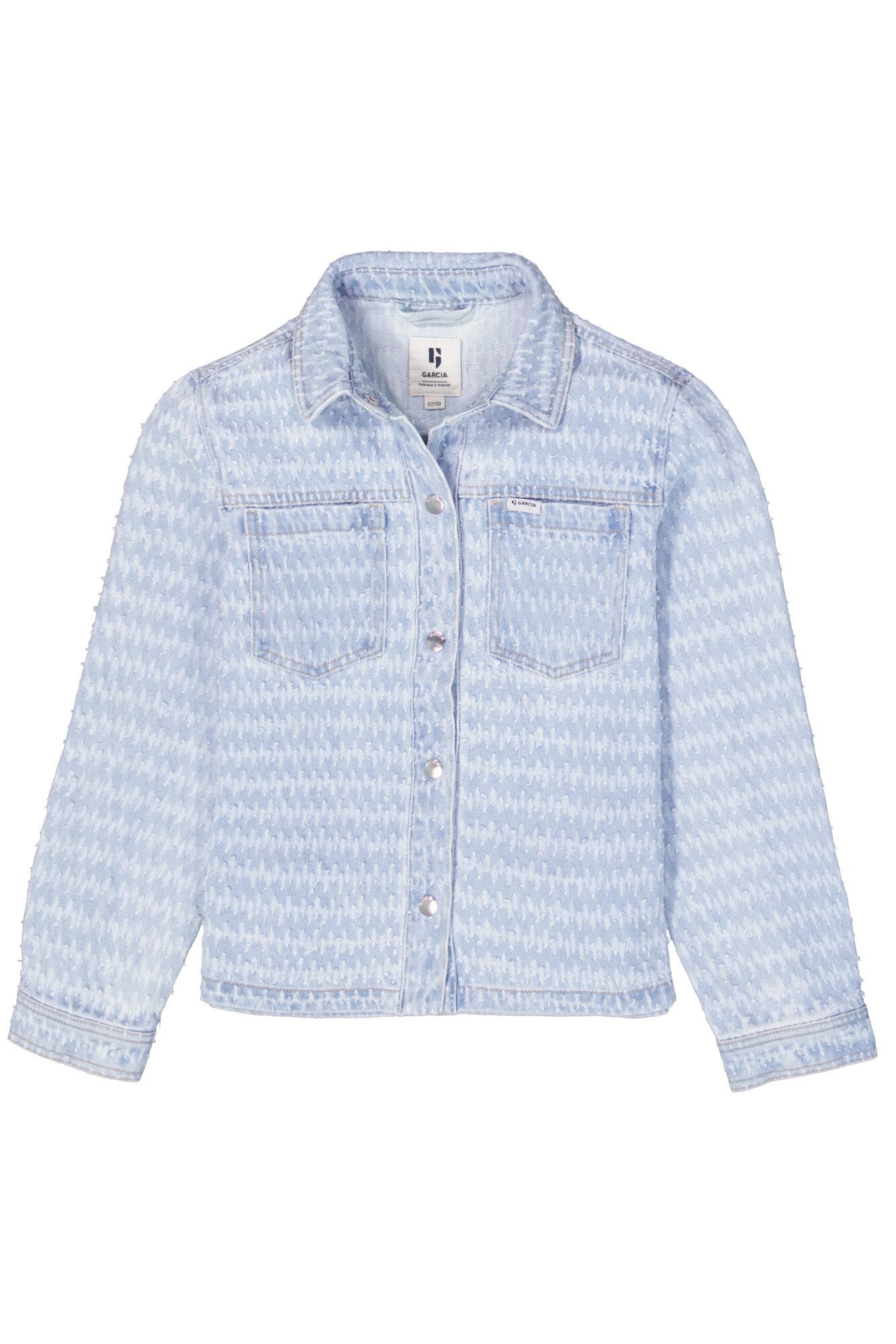 Garcia Jeansjacke mit Strukturmuster
