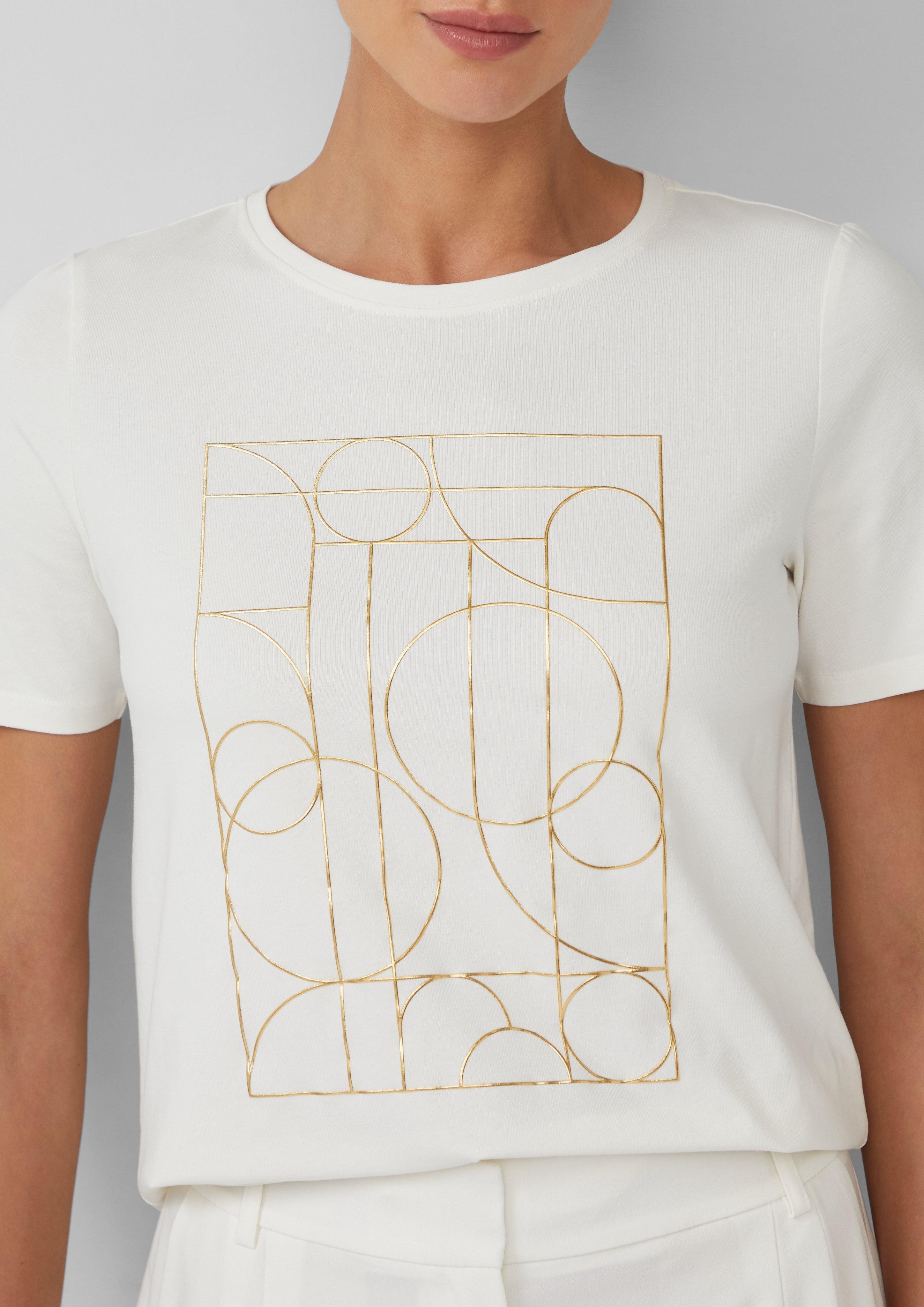 s.Oliver BLACK LABEL Kurzarmshirt Jersey-T-Shirt mit günstig online kaufen