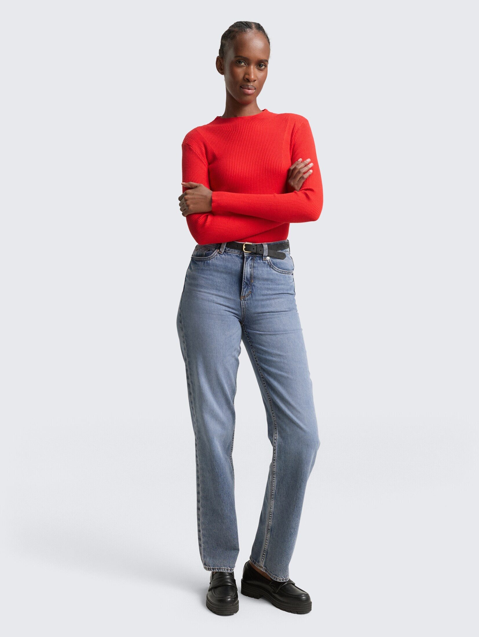 TOM TAILOR Denim Strickpullover Pullover & Strickjacken Tight Fit Strickpullover