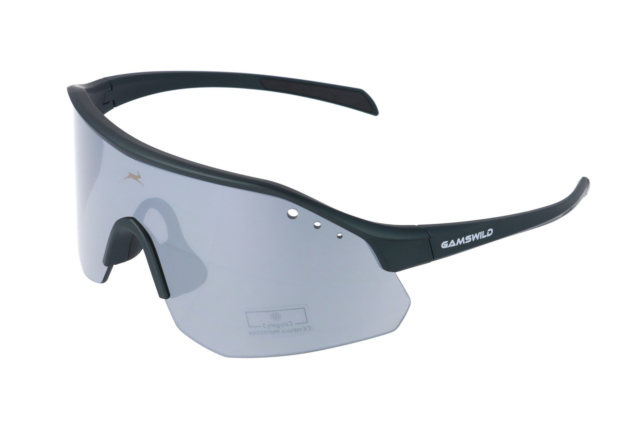 Gamswild Monoscheibensonnenbrille UV400 Sonnenbrille Skibrille Fahrradbrille eng anliegend Sportbrille WS2140 Damen, Herren, roas, beere, olivgrün, grau