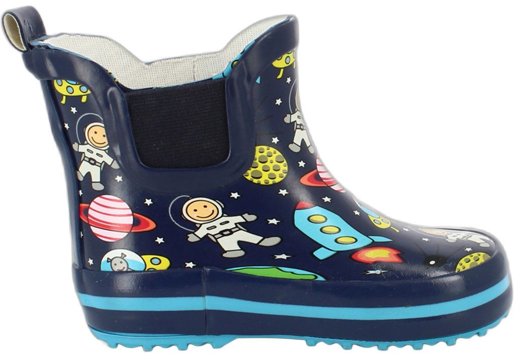 Beck Kleinkinder Gummistiefel Space Gummistiefel (wasserdichte Kurzstiefel, für trockene Füße bei Regenwetter) herausnehmbare Innensohle, weicher flexibler Natu – Bild 2 von 5