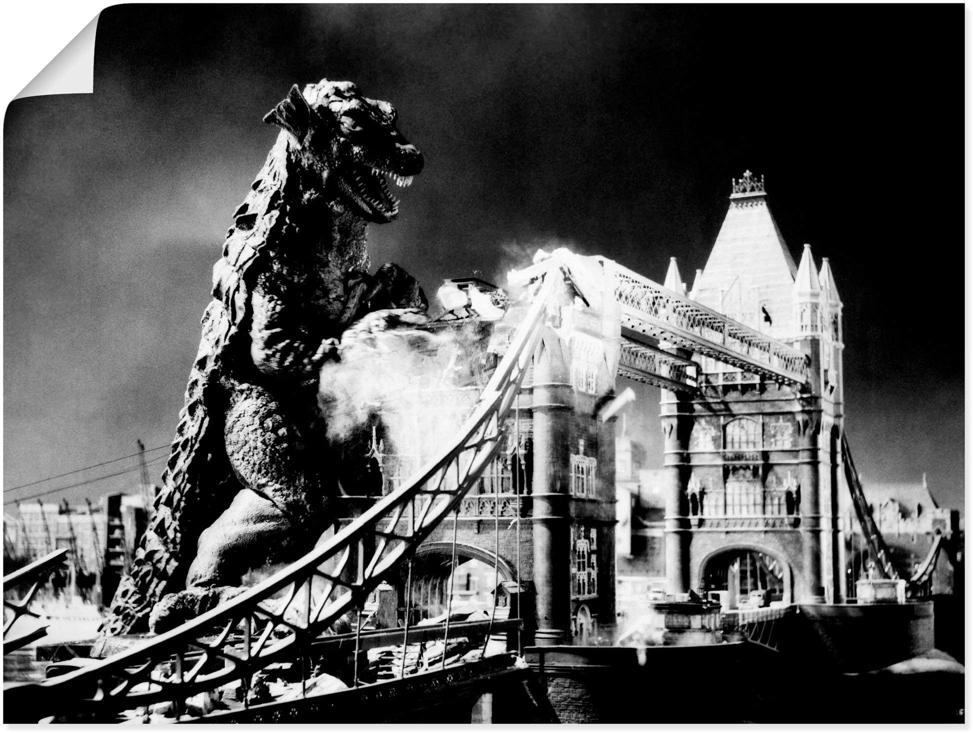 Artland Wandbild Godzilla II, Stars Wandaufkleber Leinwandbild, oder Größen Poster (1 in als Alubild, St), versch