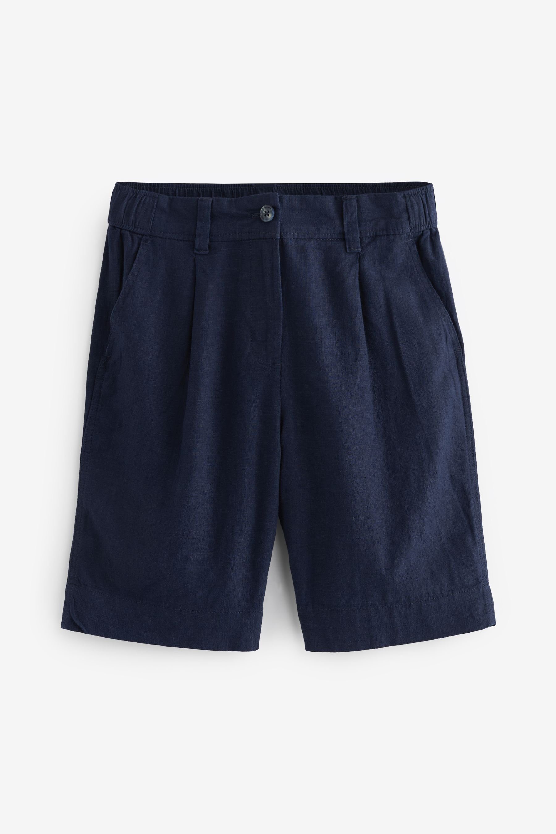 Shorts Knielange Shorts aus Leinengemisch -Kurzgröße