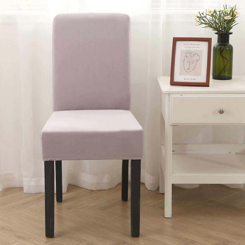Rosnek Stuhlhusse Wasserdichter,Stretch,Samt,Einfarbig Esszimmer Hochzeit D günstig online kaufen