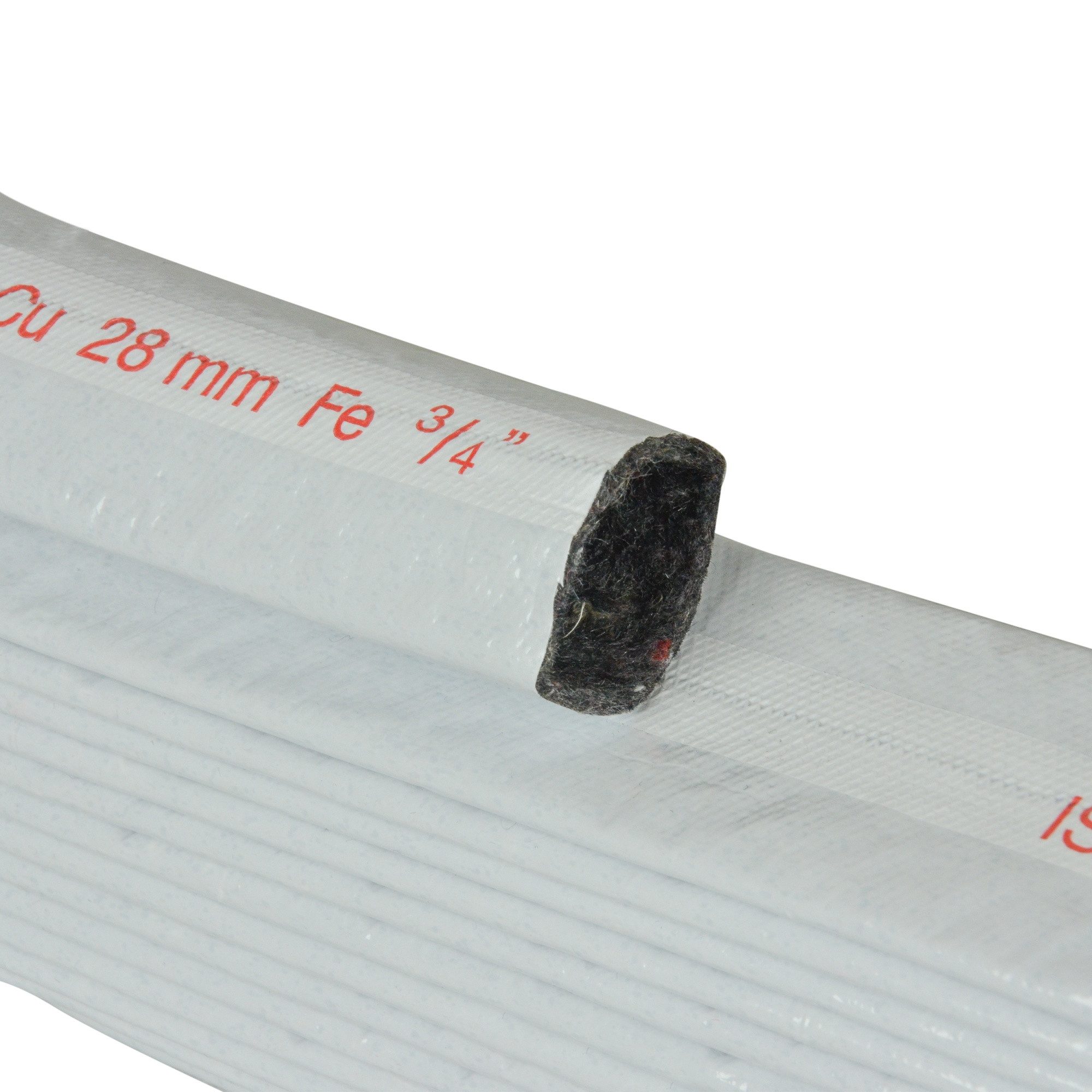 Scorprotect® Steinwolle Vlies Isolierschutzschlauch für Abwasser 10 m Schlaufe grau 4 mm