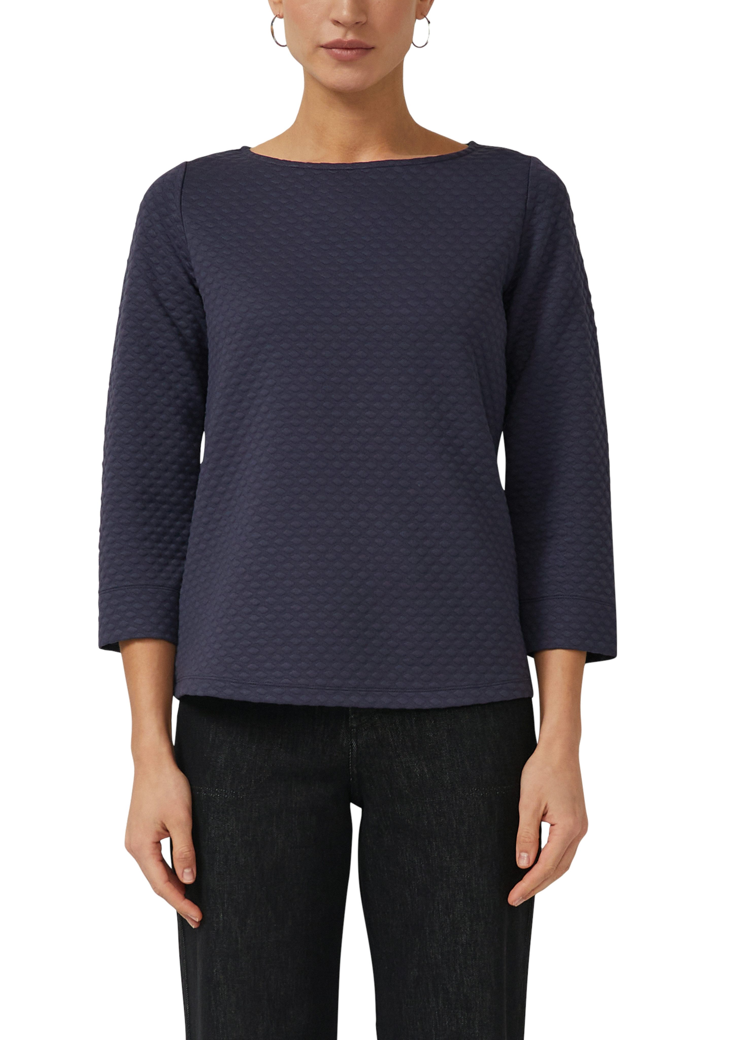 s.Oliver BLACK LABEL Sweatshirt im Relaxed Fit mit U-Boot-Ausschnitt