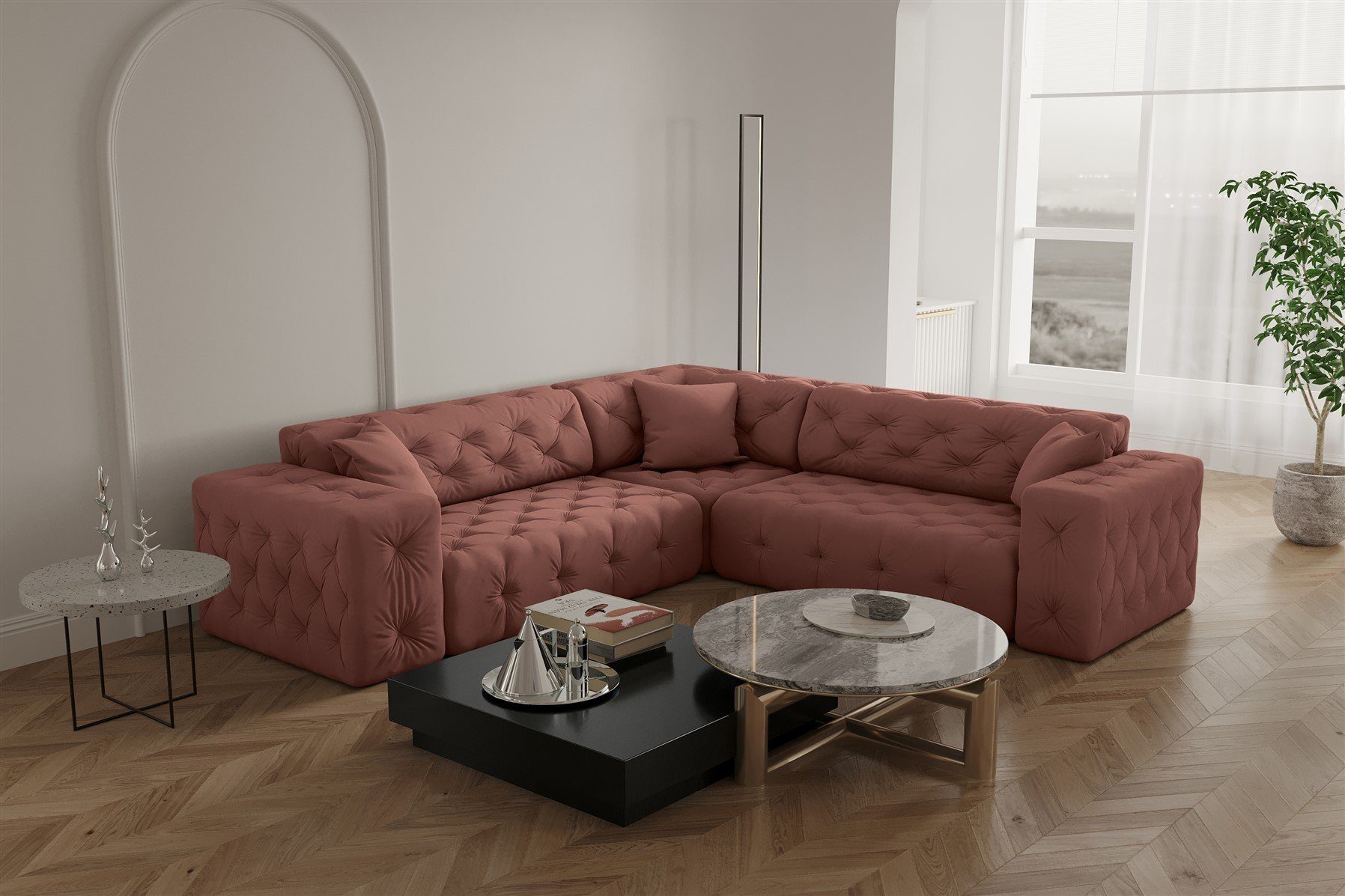 Fun Möbel Ecksofa Ecksofa Designersofa CHANTAL günstig online kaufen