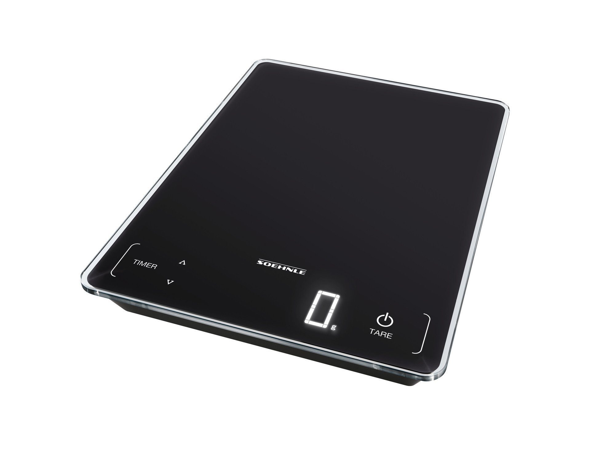 Soehnle Küchenwaage Page Profi 100, (1-tlg), LED-Anzeige, große Wiegefläche, bis 15kg, Zuwiegefunktion (Tara), g/lb