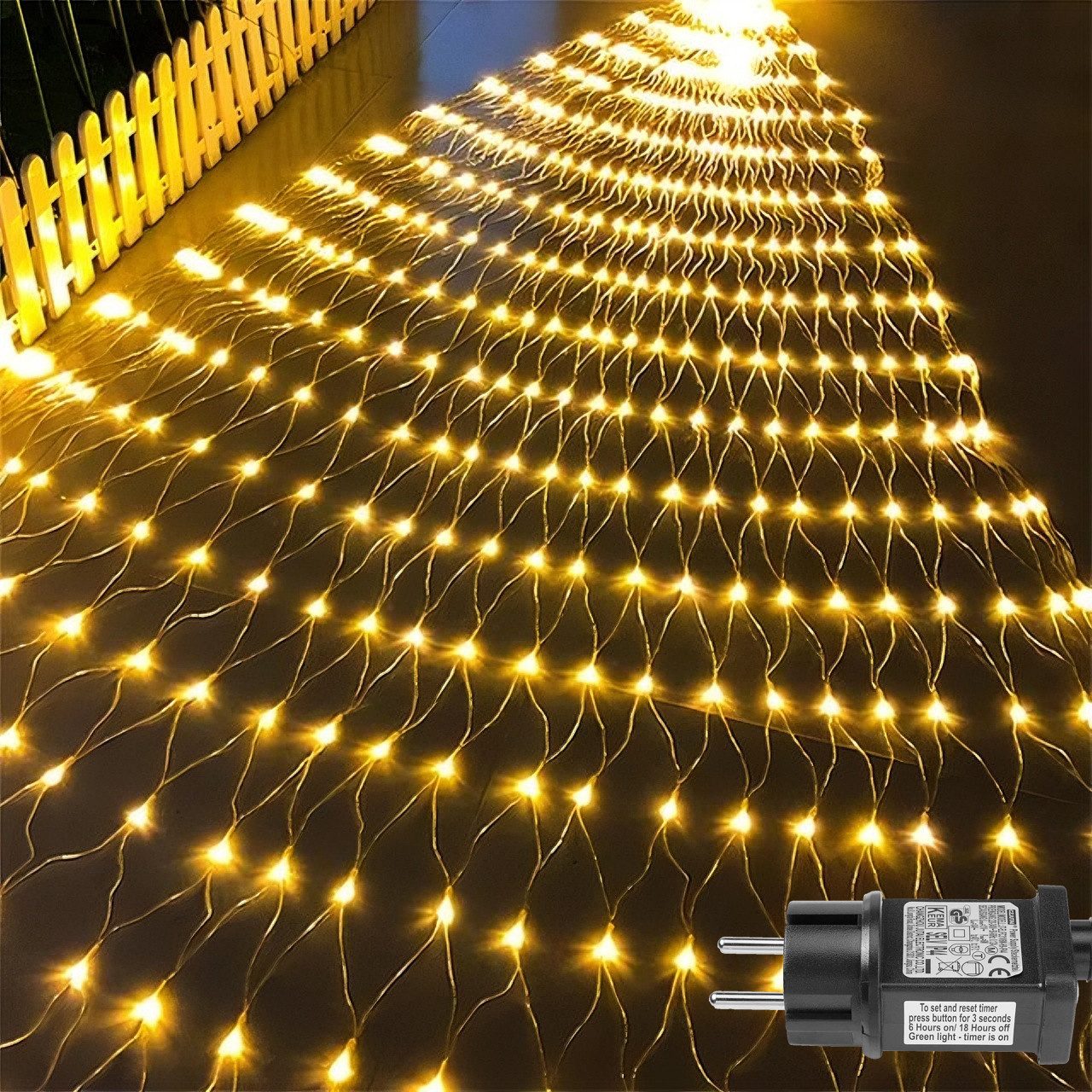 LMaxhome LED-Lichternetz Lichterkette Lichtervorhang Weihnachts Deko für Bü günstig online kaufen