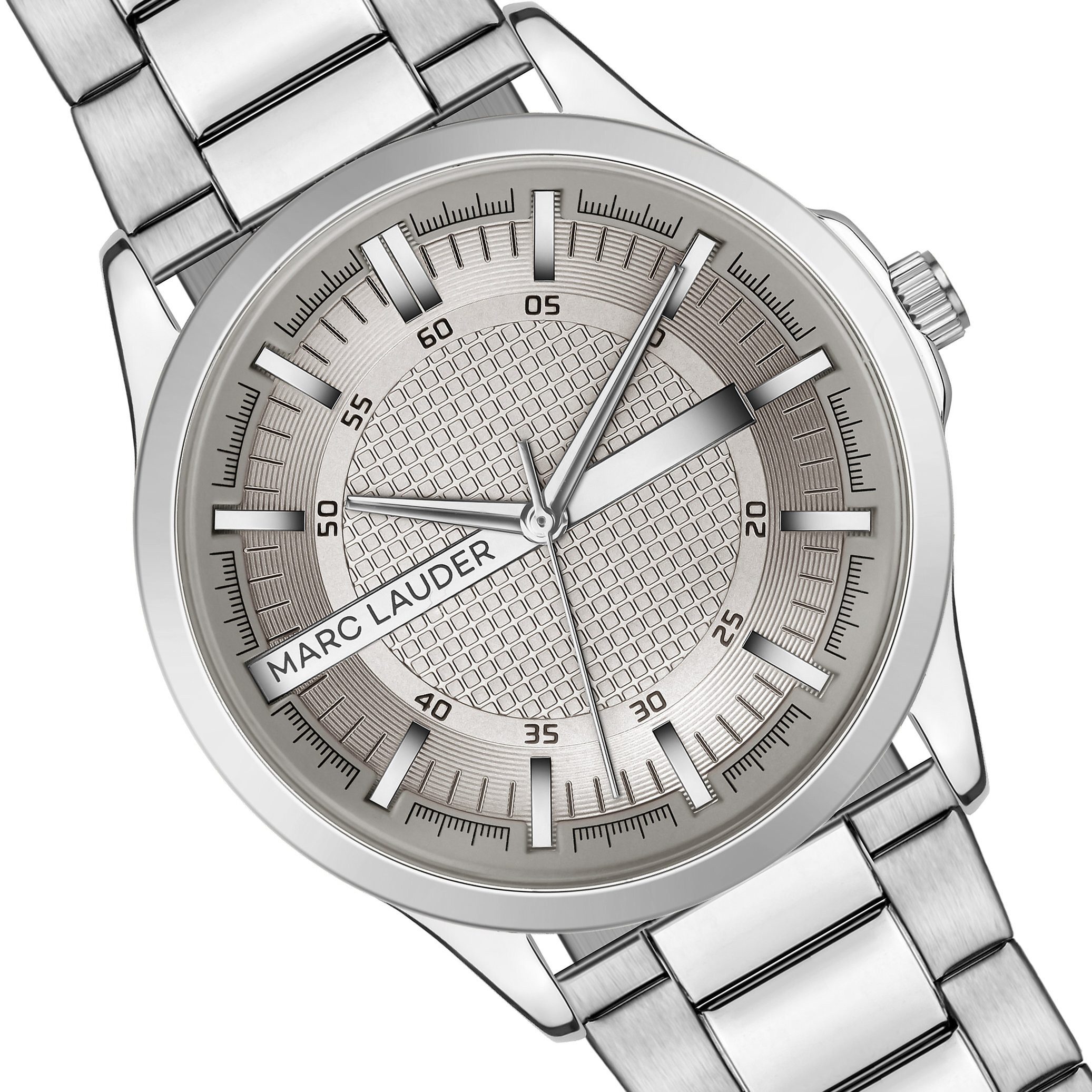 MARC LAUDER Quarzuhr SMF5-1 Alvero Silver Link