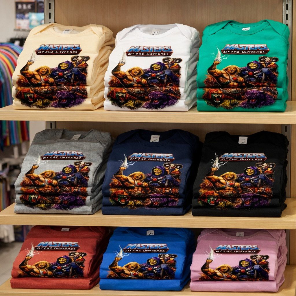 Blondie & Brownie Strampler Baby Body He Man MOTU Retro 80s Krieger Totenschädel Motiv (Einzelteil, Einzelartikel) Eternia Retro Krieger Baby Body Edition