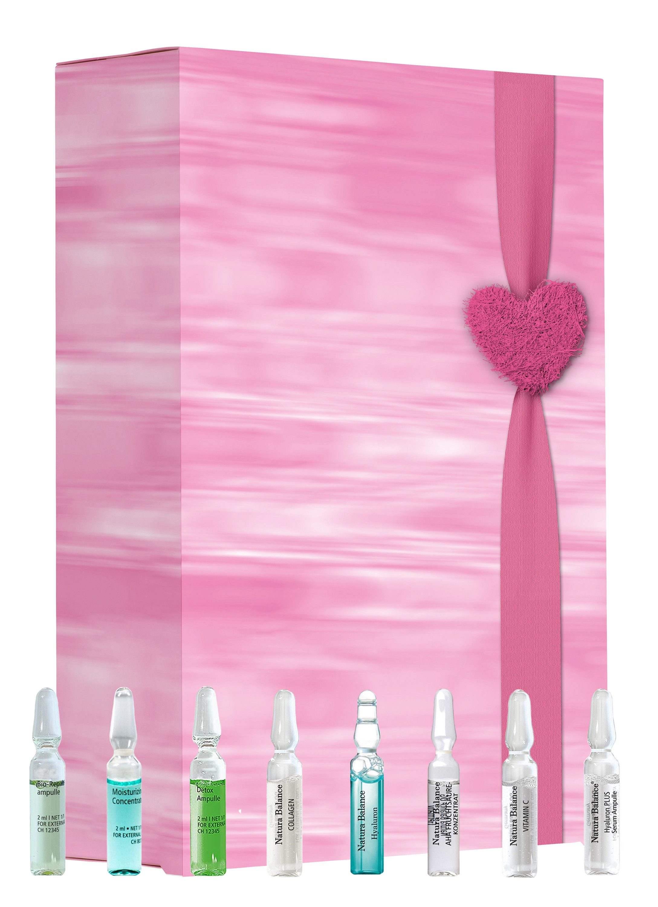 Natura Balance Pflege-Geschenkset Geschenkset Pflege Damen 24 Ampullen Muttertag Hyaluron Geschenk, 24-tlg.