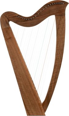 Classic Cantabile Konzertgitarre Keltische Harfe 22 Saiten, Inkl. Tasche, 2 Stimmschlüssel & Ersatzsaiten, Celtic Harp aus Walnussholz- Es-Dur gestimmt - Mit Halbtonmechanik