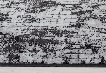 Teppich Vintage-Teppich Bro-Vintage aus reinem Polyester, TaraCarpet, rechteckig, Höhe: 10 mm, moderner edler BOHO Vintage grau Wohnzimmer Schlafzimmer 080x150 cm